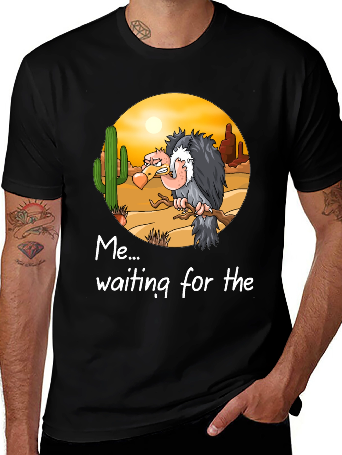 Variant 20 of Humorous "Waiting for the End" Graphic Tee