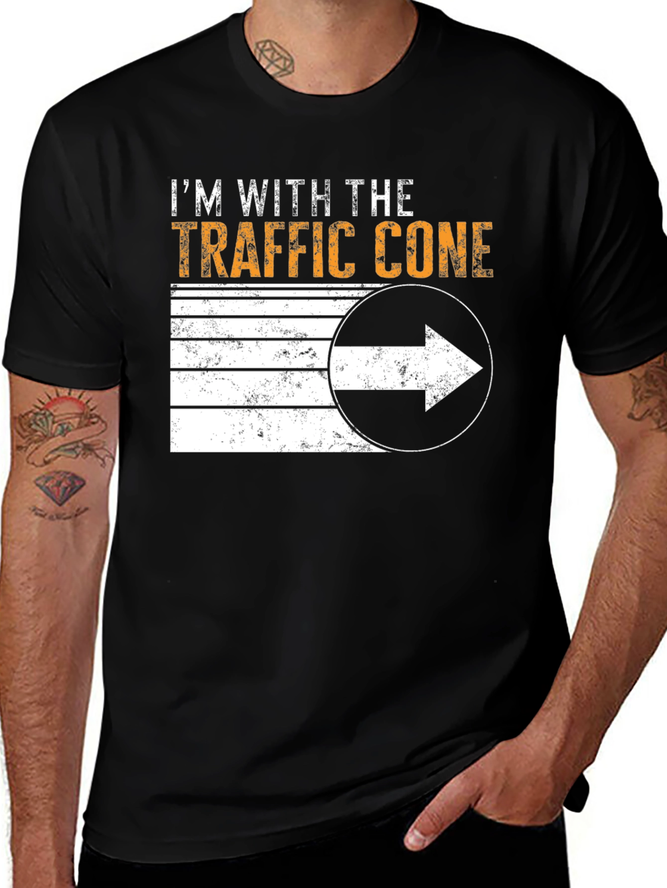 Variant 22 of I'm with the Traffic Cone Novelty T-Shirt