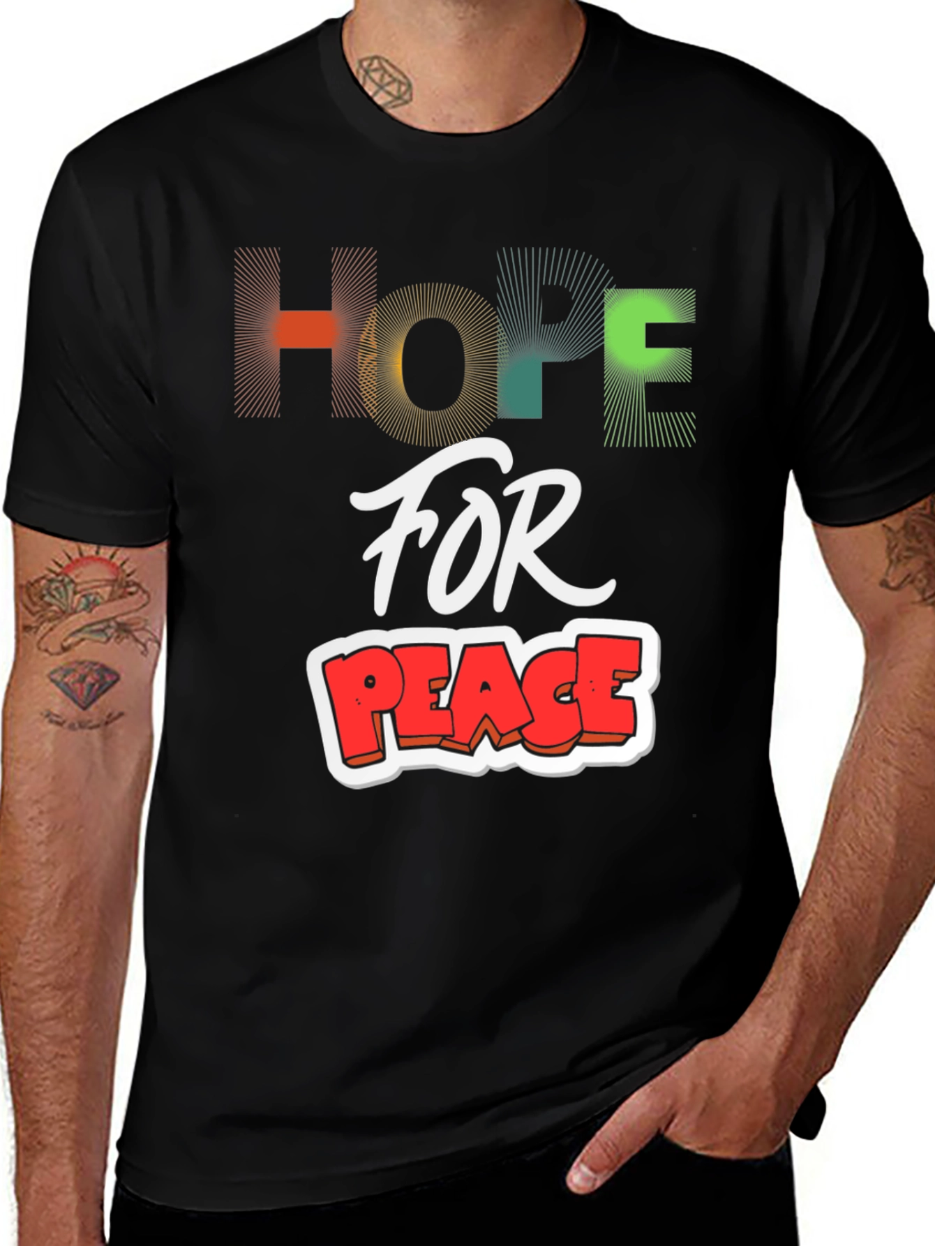 Variant 4 of Hope for Peace Graphic T-Shirt