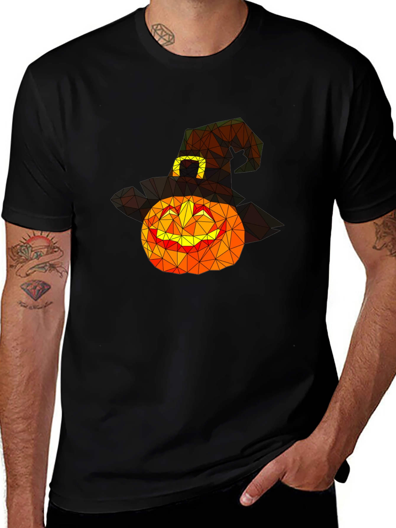 Variant 15 of Halloween Pumpkin Witch Hat T-Shirt