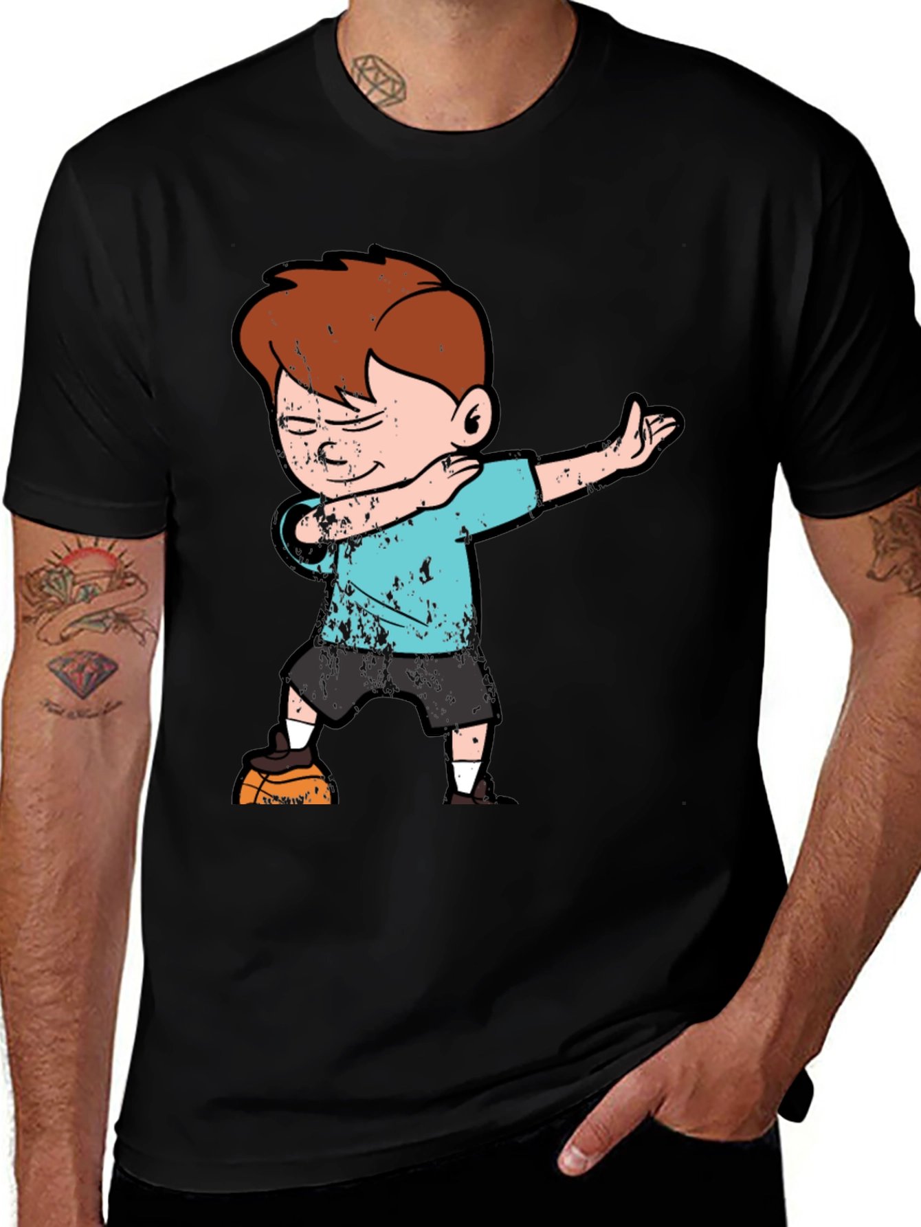 Variant 5 of Boy Dabbing on Black T-Shirt