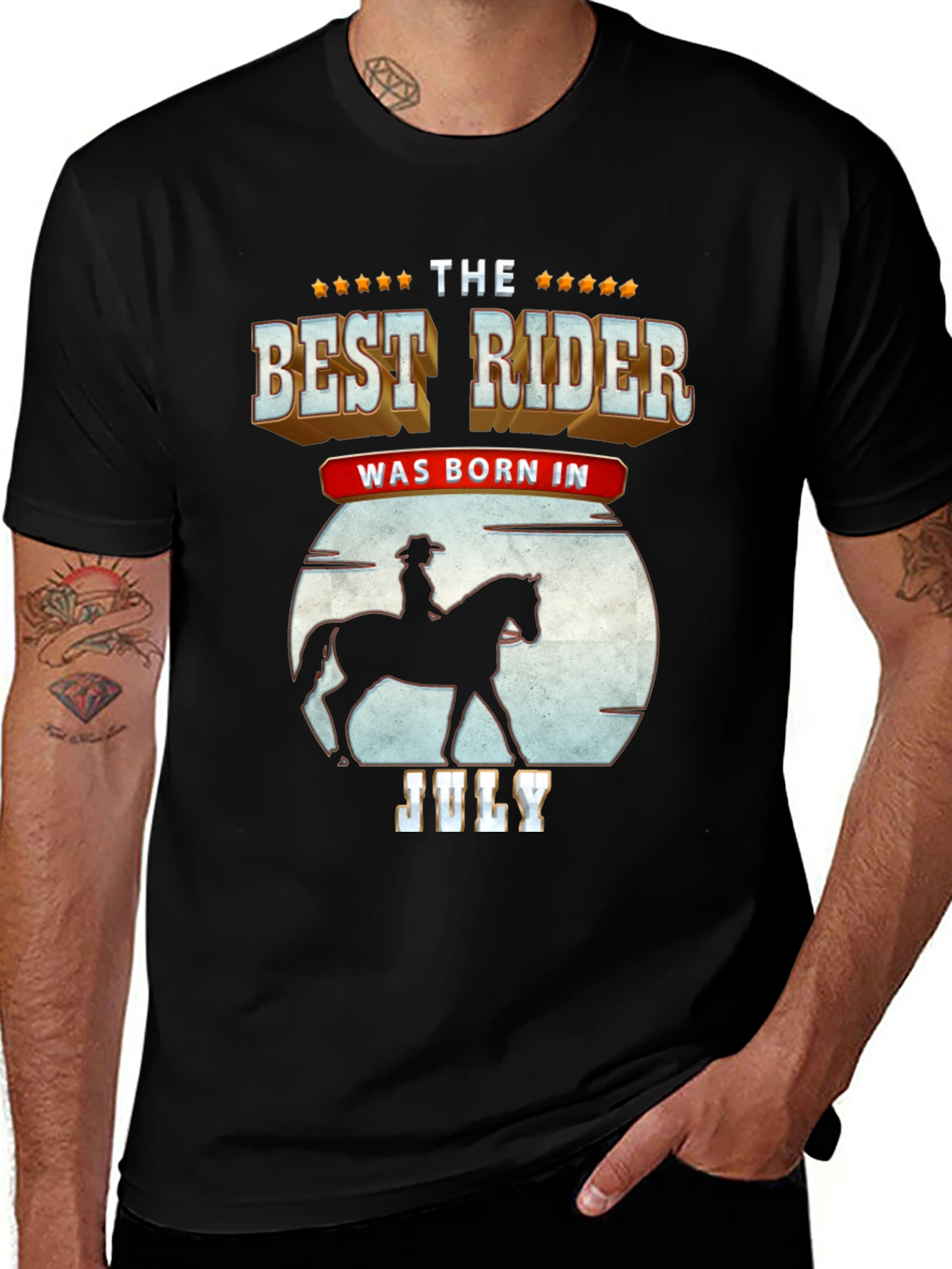 Best Rider Born in July T-Shirt