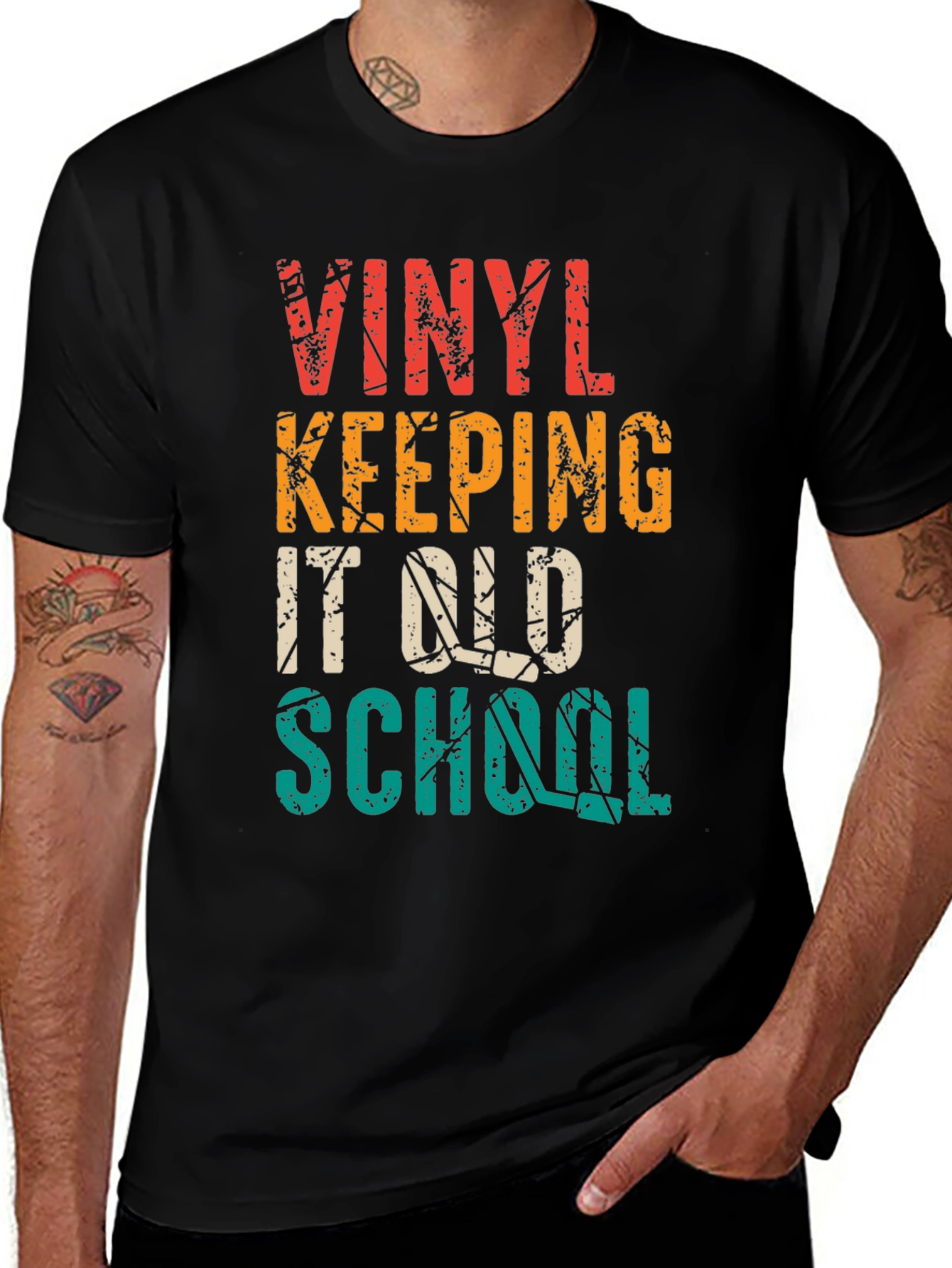 Variant 9 of Vintage Vinyl Keeping it Old School Graphic Tee