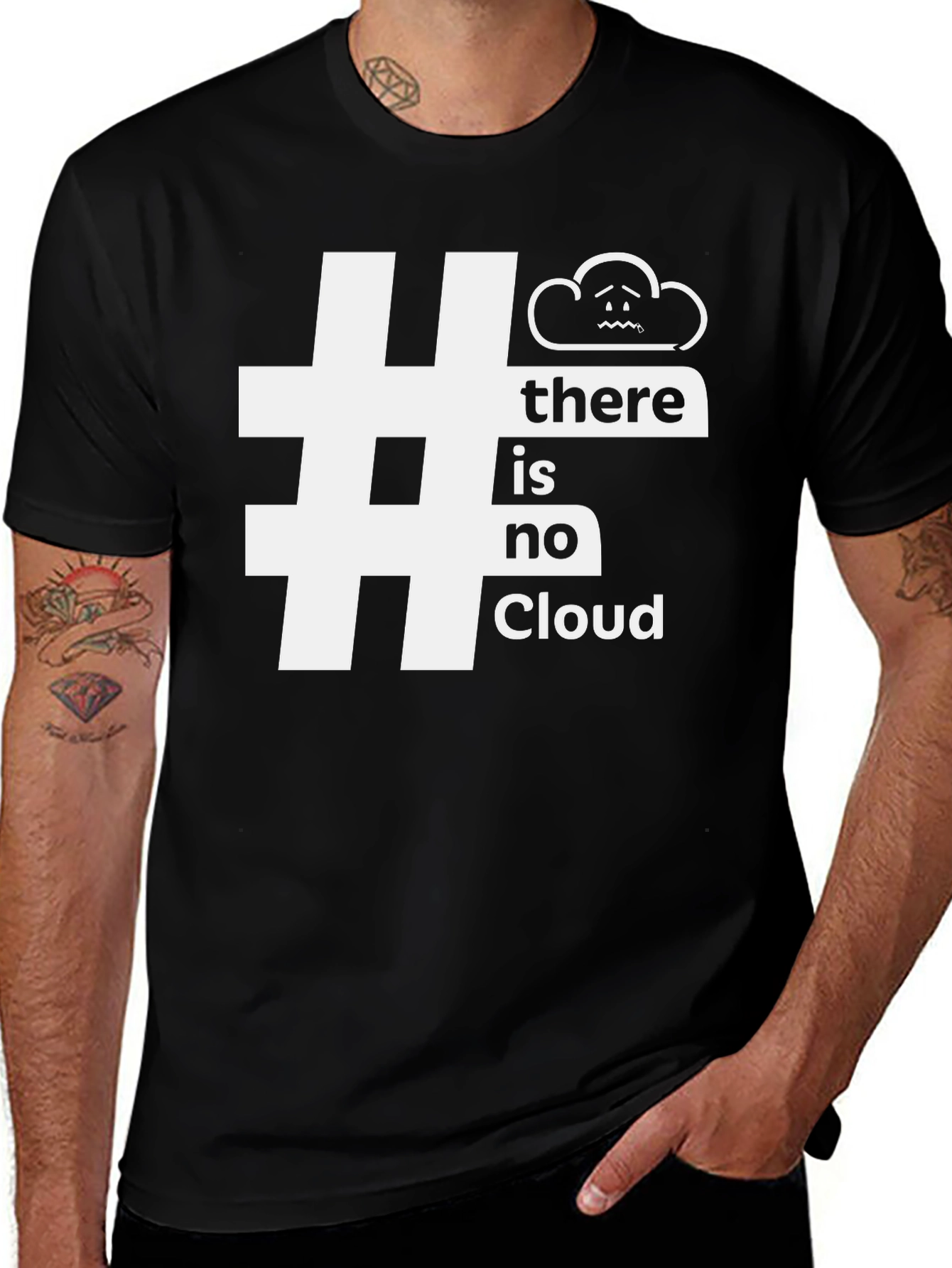 Variant 4 of No Cloud Funny T-Shirt - Trendy Tech Humor Tee