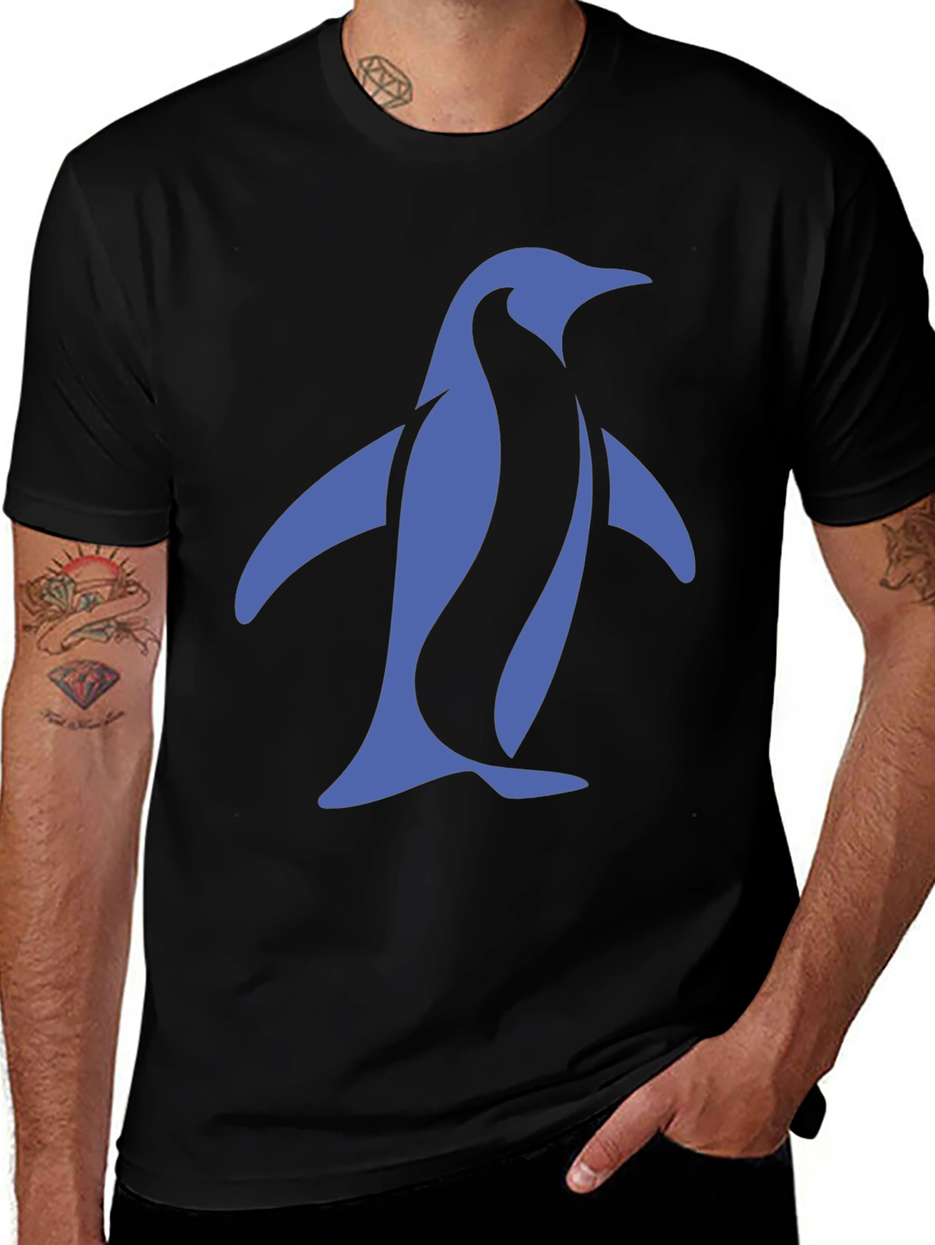 Variant 24 of Penguin Graphic T-Shirt - Casual Black Tee