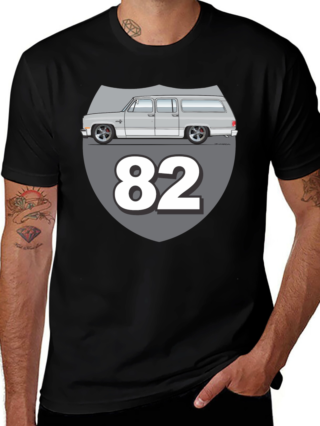 Variant 30 of Retro 82 Chevy Suburban T-Shirt