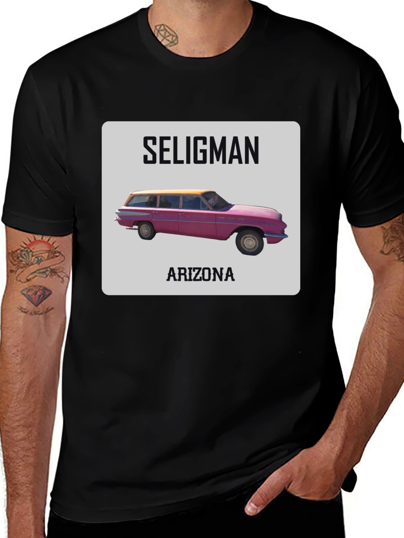 Variant 18 of Seligman Arizona Car T-Shirt