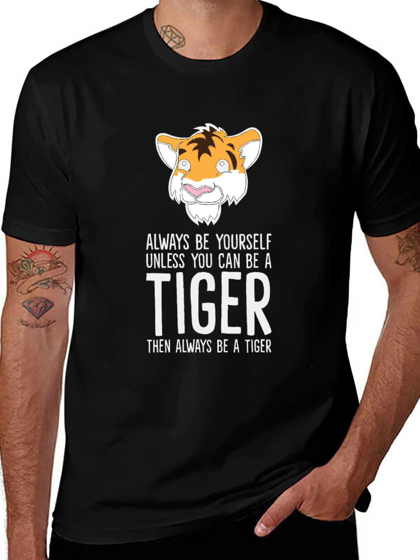 Variant 5 of Tiger Graphic Tee: Always Be a Tiger