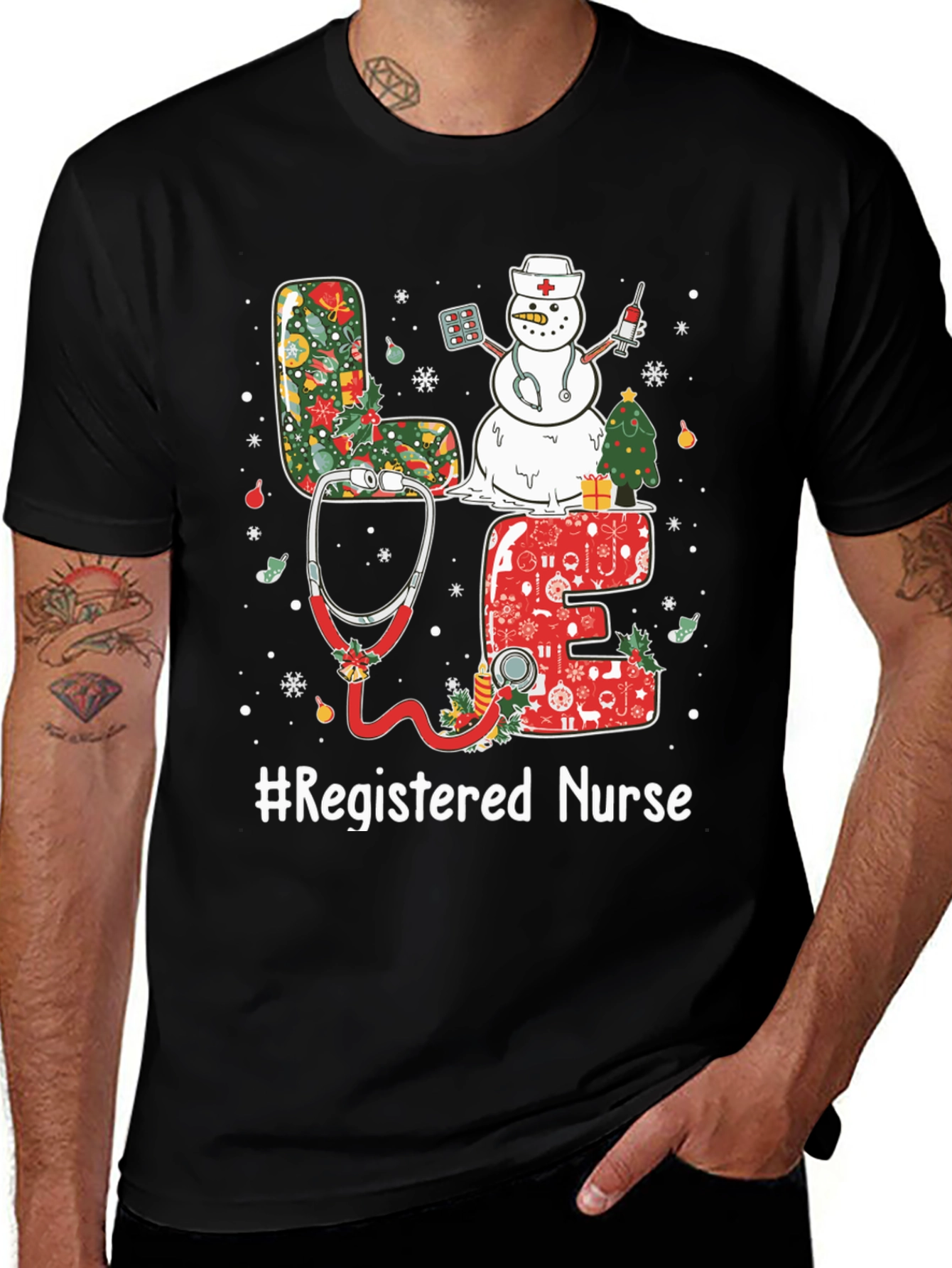Variant 25 of Registered Nurse Christmas T-Shirt