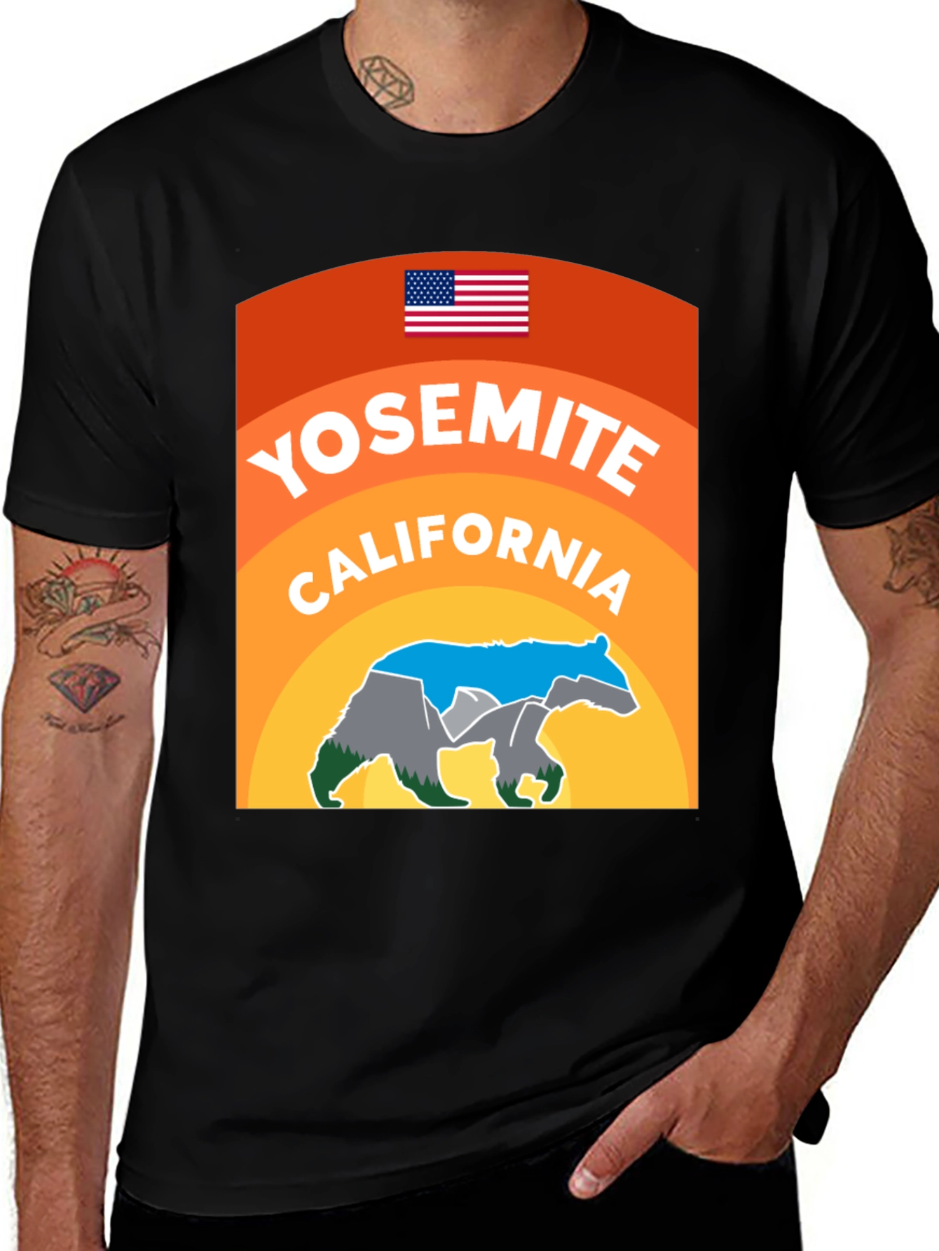 Variant 24 of Yosemite California Bear Graphic T-Shirt