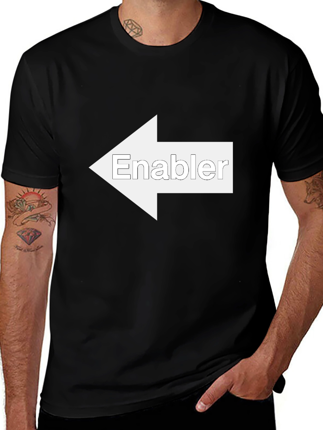 Variant 11 of Enabler T-Shirt - Funny Left Arrow Design