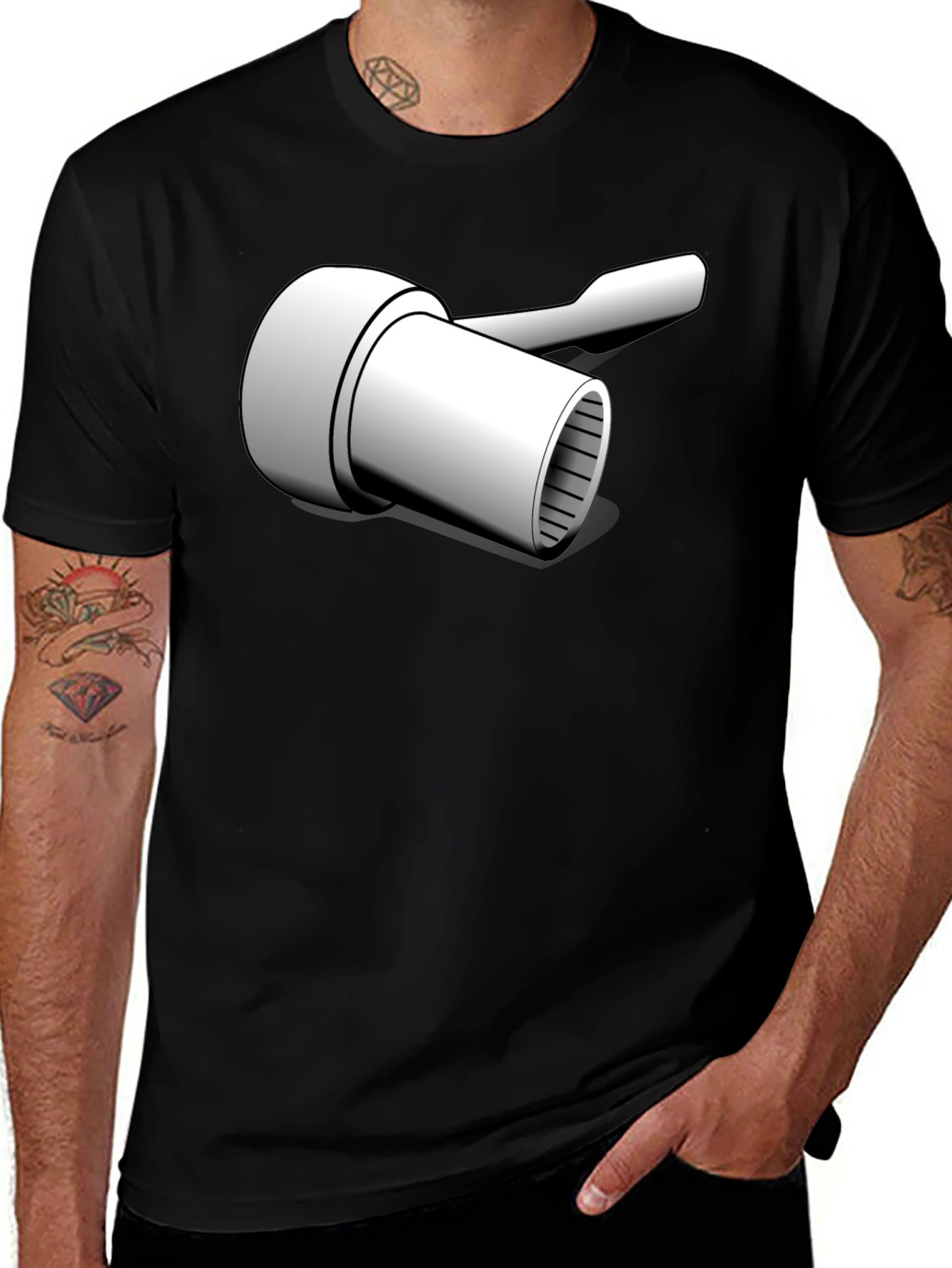 Variant 16 of Novelty Wrench Graphic T-Shirt - Black