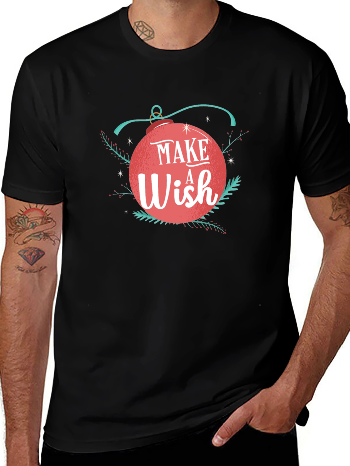 Make a Wish Ornament Graphic Tee - Holiday Fun