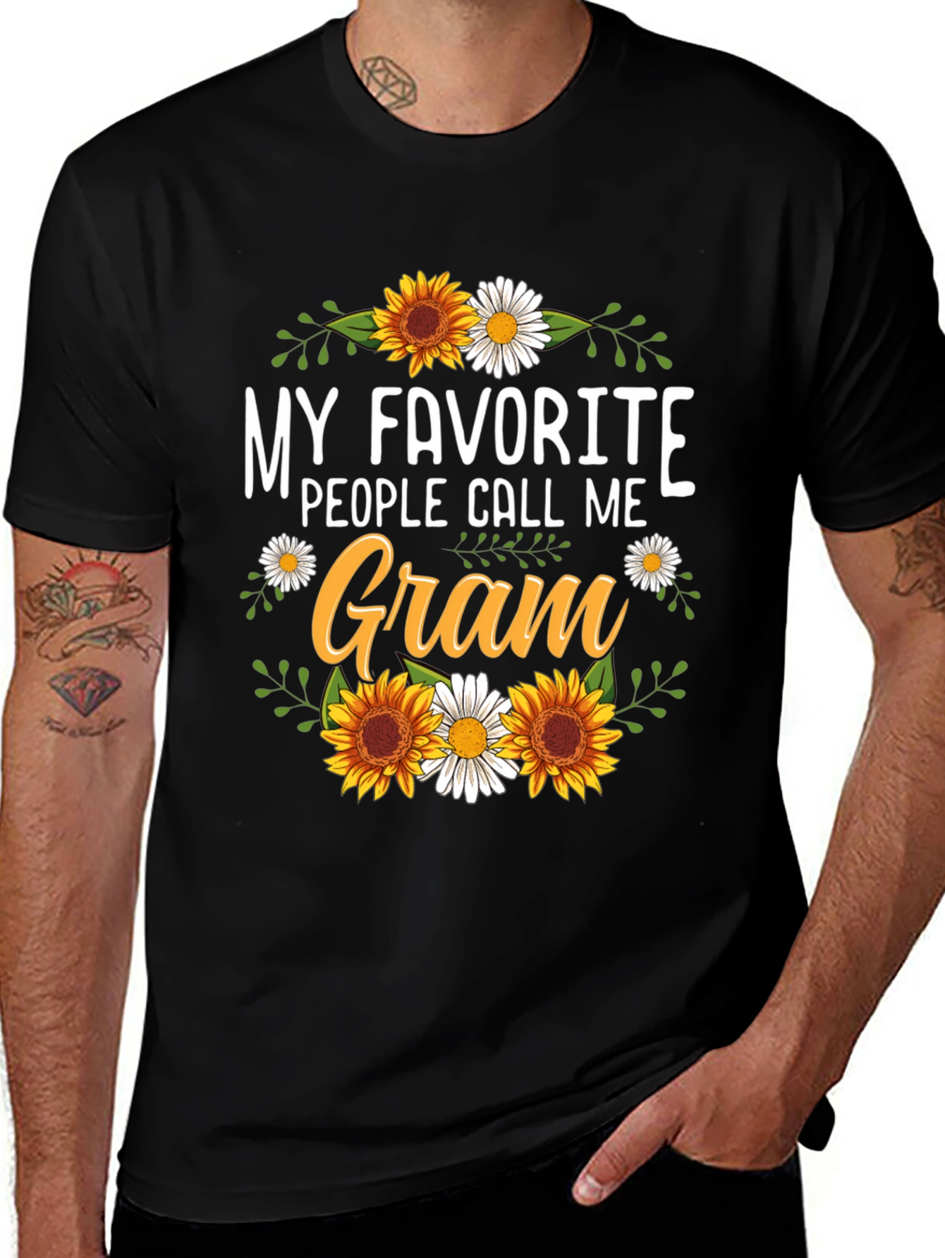 My Favorite People Call Me Gram Sunflower T-Shirt