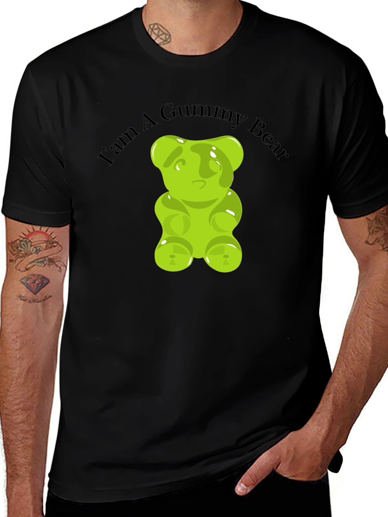 Variant 26 of I'm a Gummy Bear Black T-Shirt