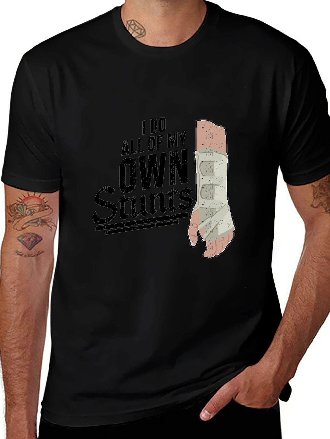 Variant 17 of I Do All My Own Stunts Funny T-Shirt