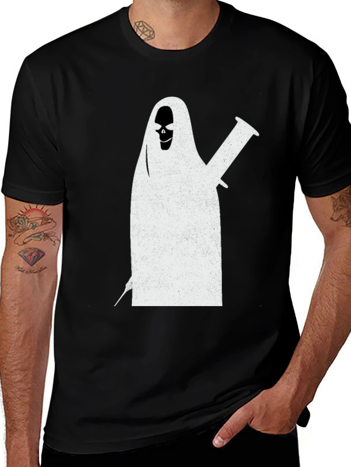 Variant 27 of Grim Reaper Graphic T-Shirt - Black