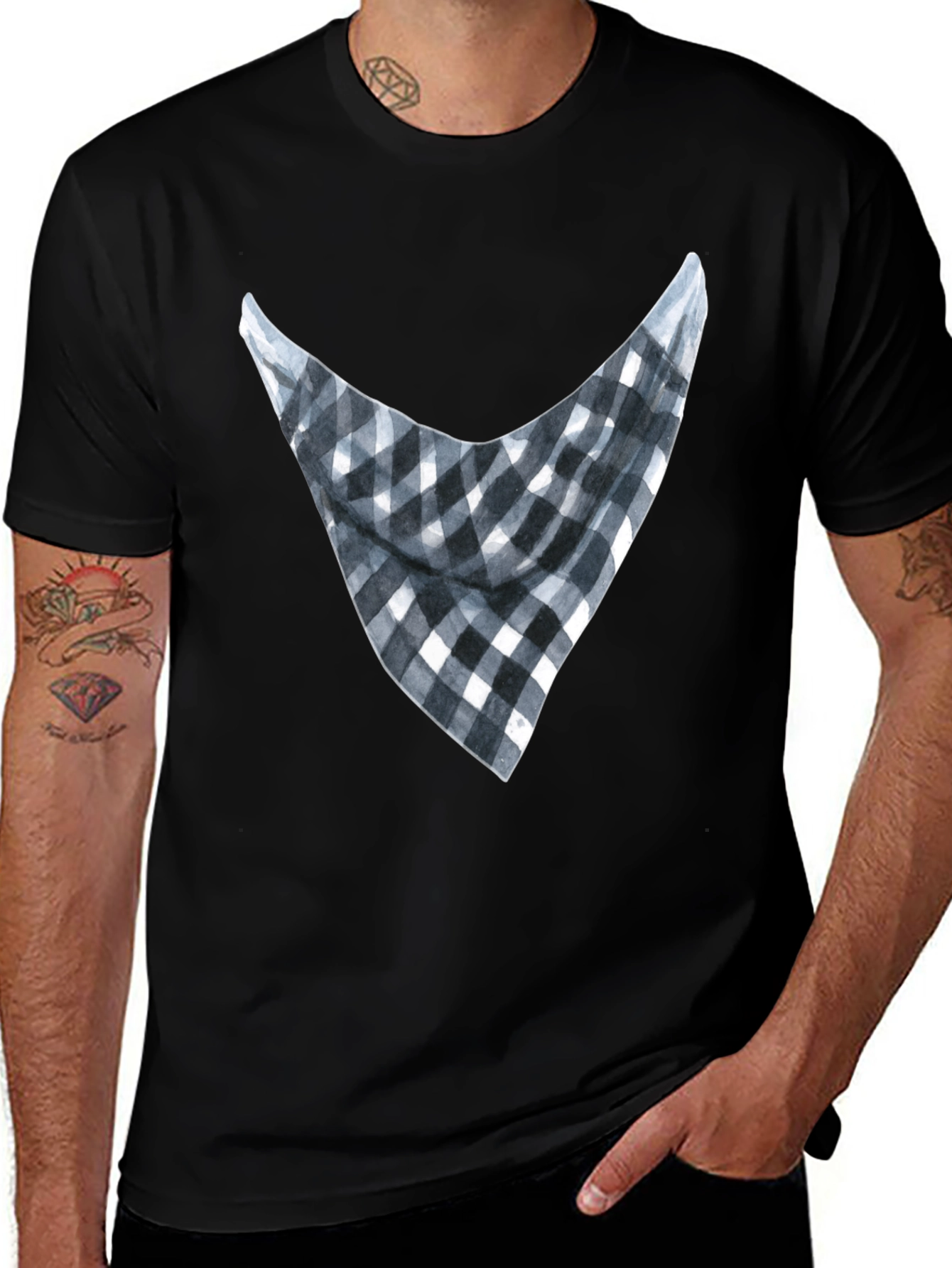 Variant 23 of Bandana Print Graphic Tee - Casual Style