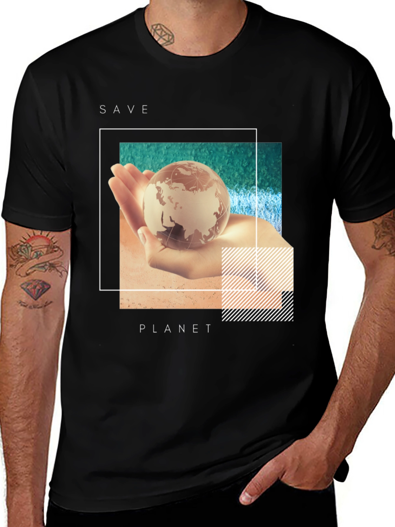 Variant 12 of Save Planet Graphic T-Shirt - Eco-Friendly Fashion