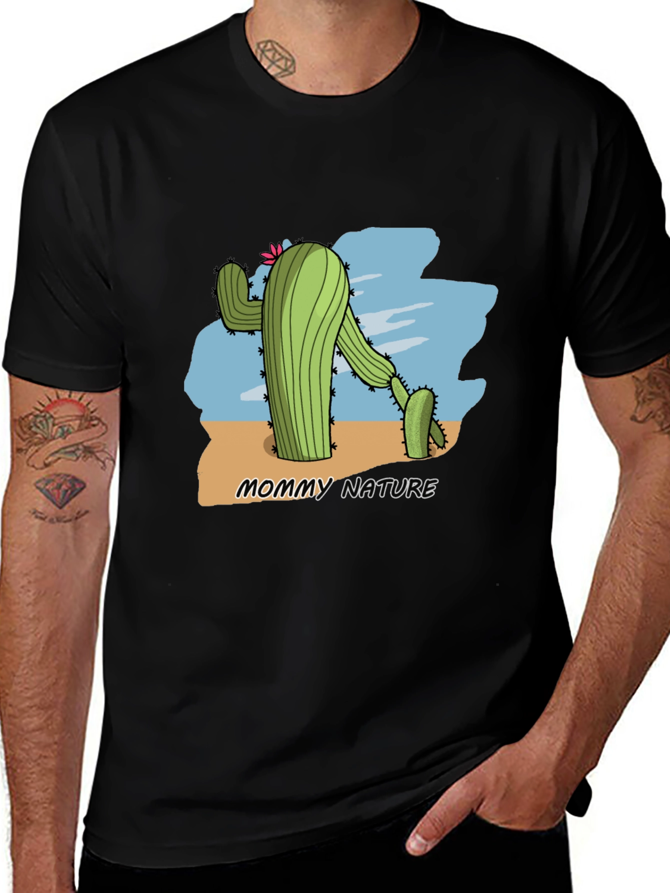 Variant 28 of Mommy Nature Cactus Graphic T-Shirt