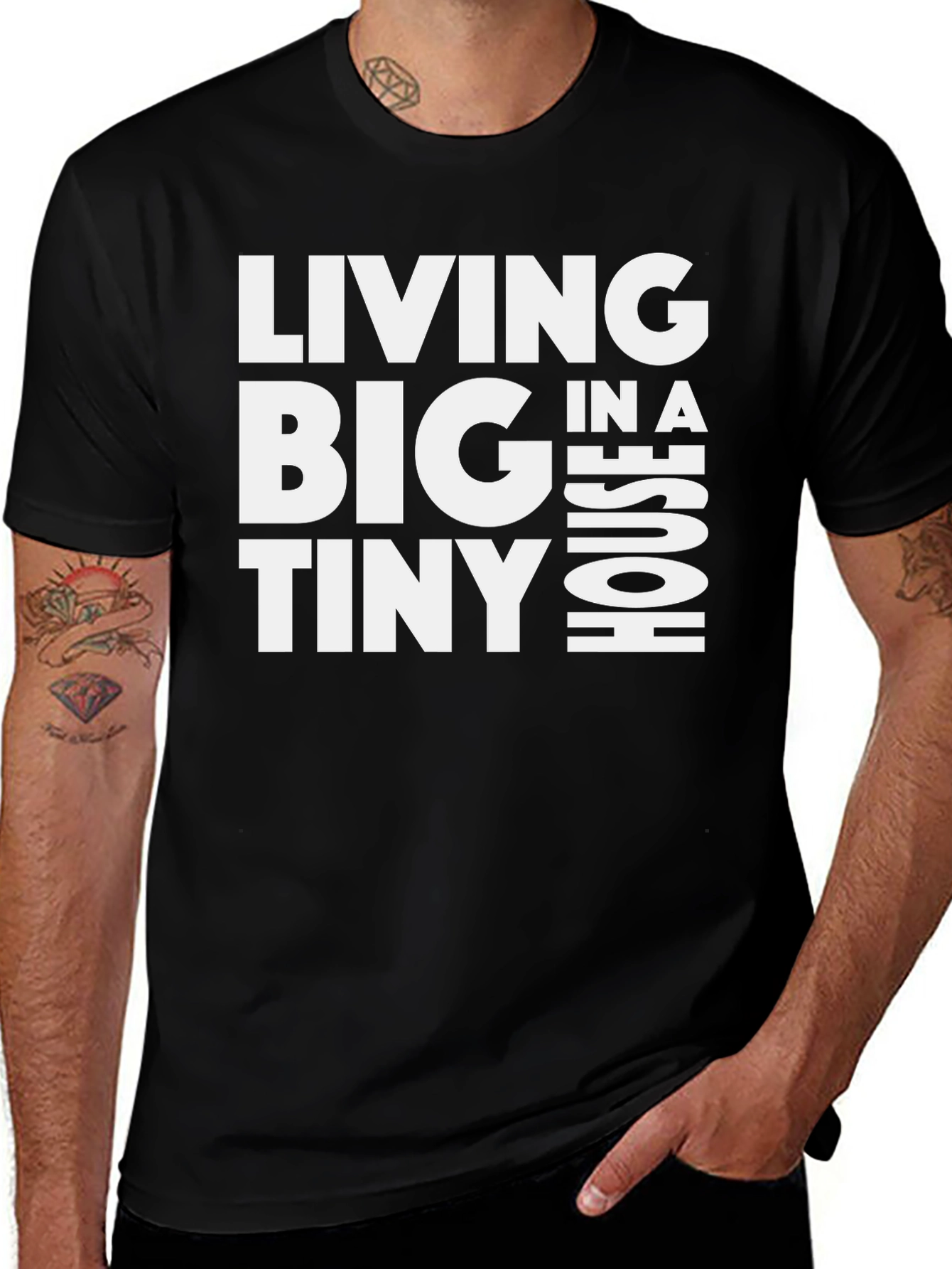 Variant 14 of Living Big in a Tiny House Graphic Tee