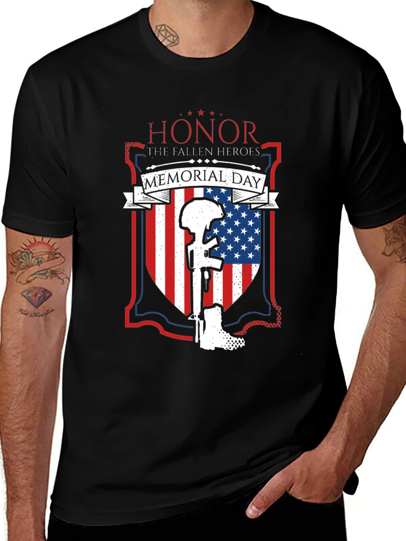 Honor Fallen Heroes Memorial Day Graphic Tee