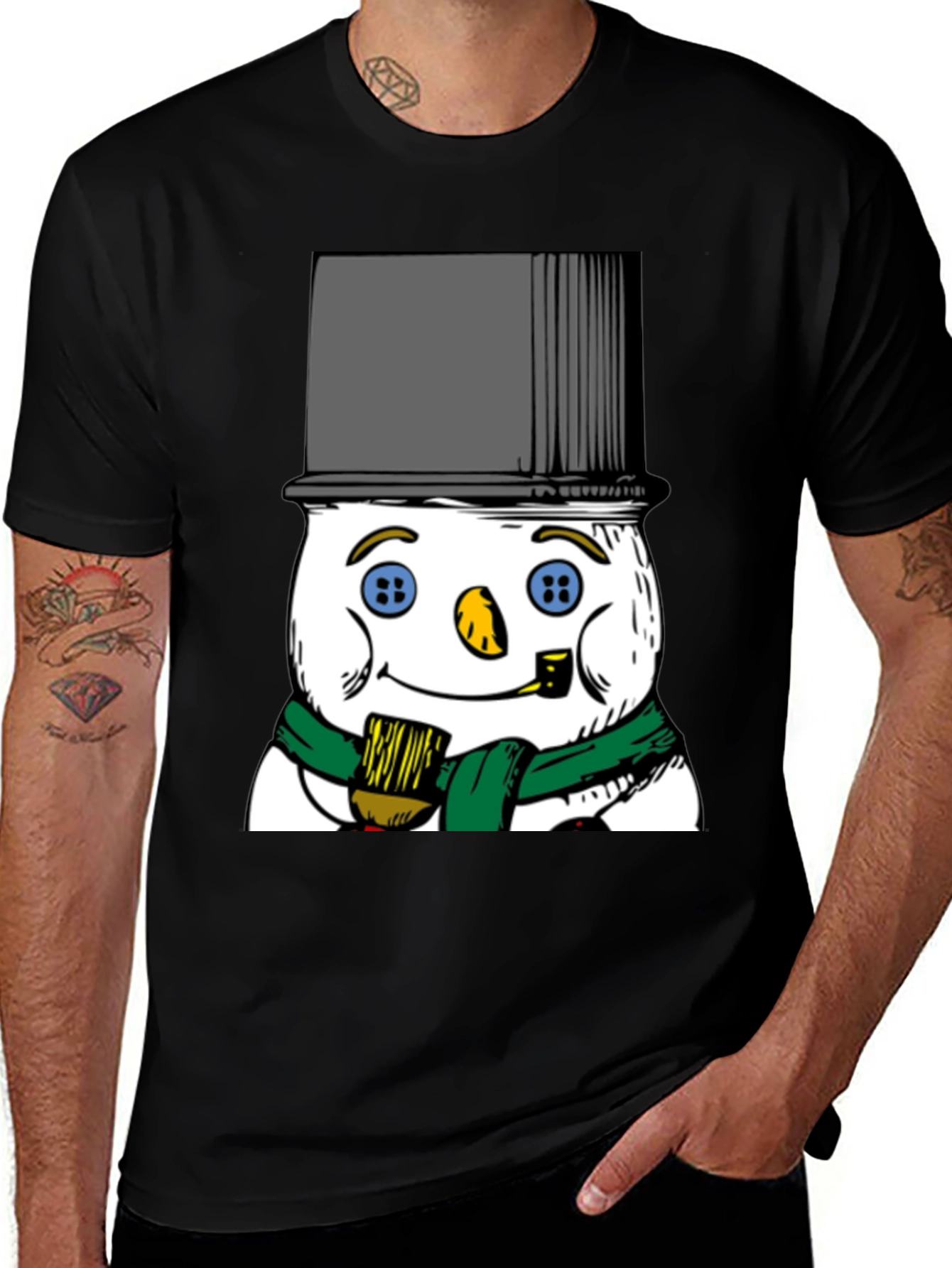 Variant 4 of Snowman T-Shirt - Holiday Novelty Tee