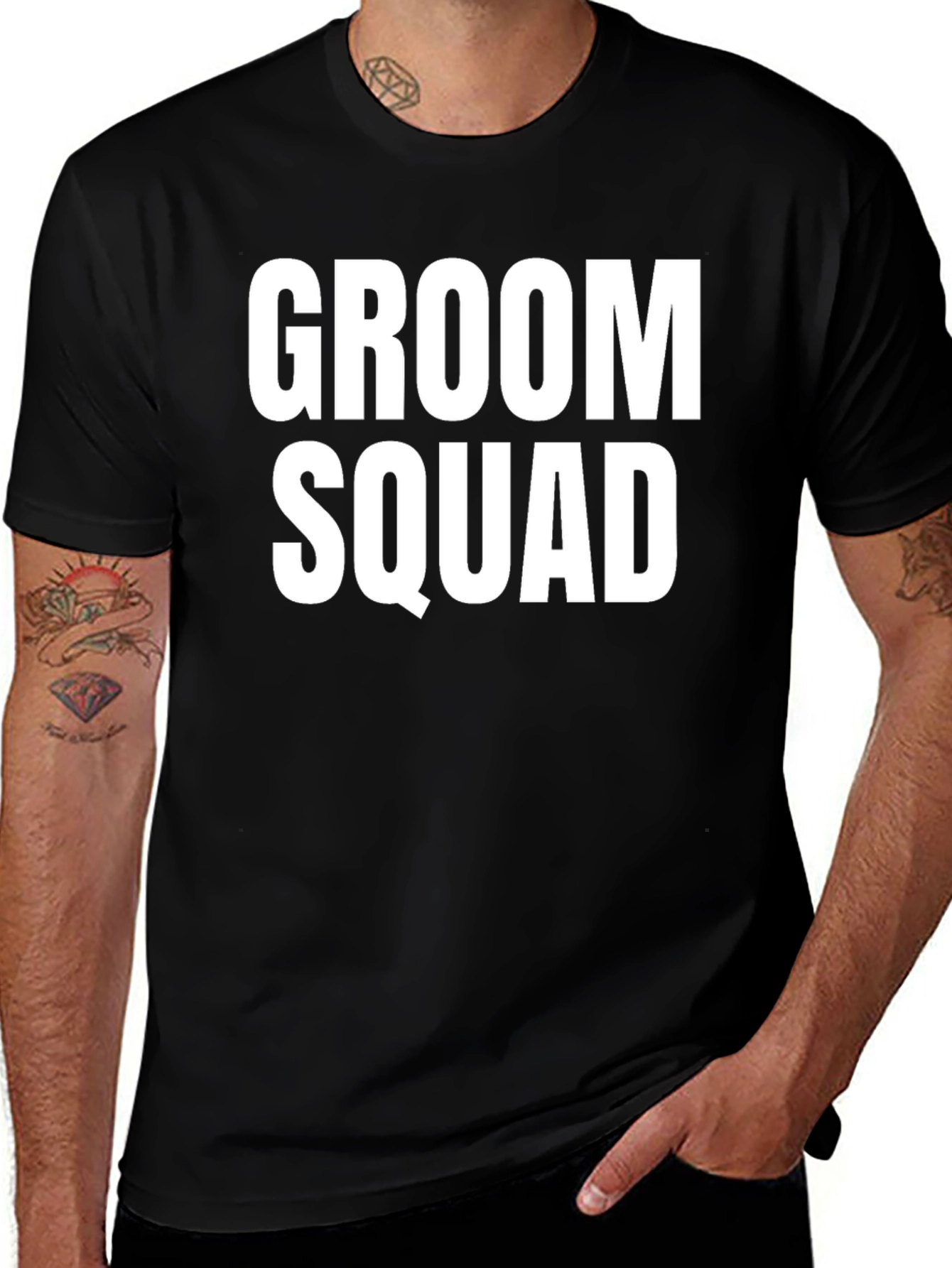 Variant 30 of Groom Squad Graphic Tee - Black