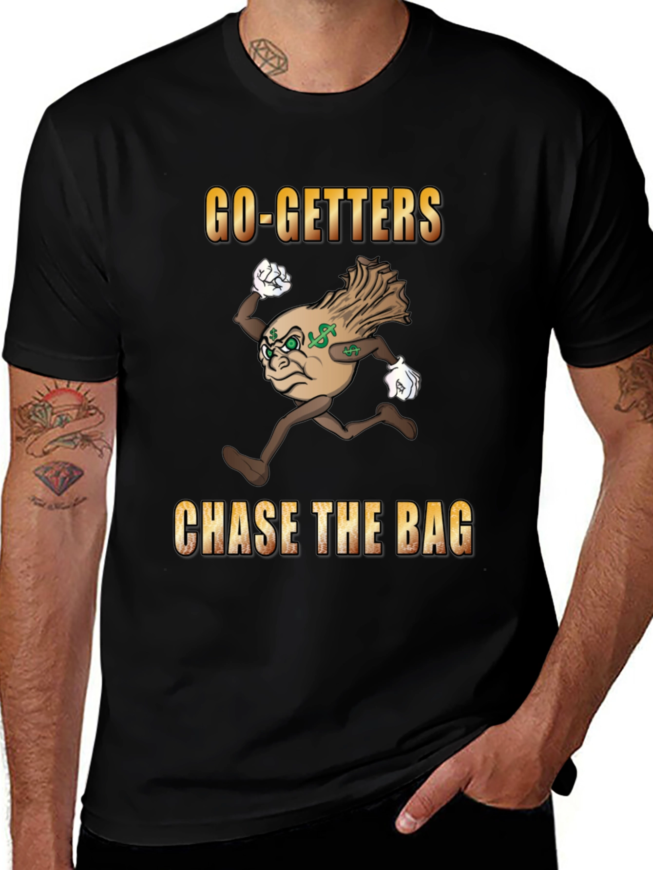Variant 14 of Go-Getters Chase the Bag Black T-Shirt