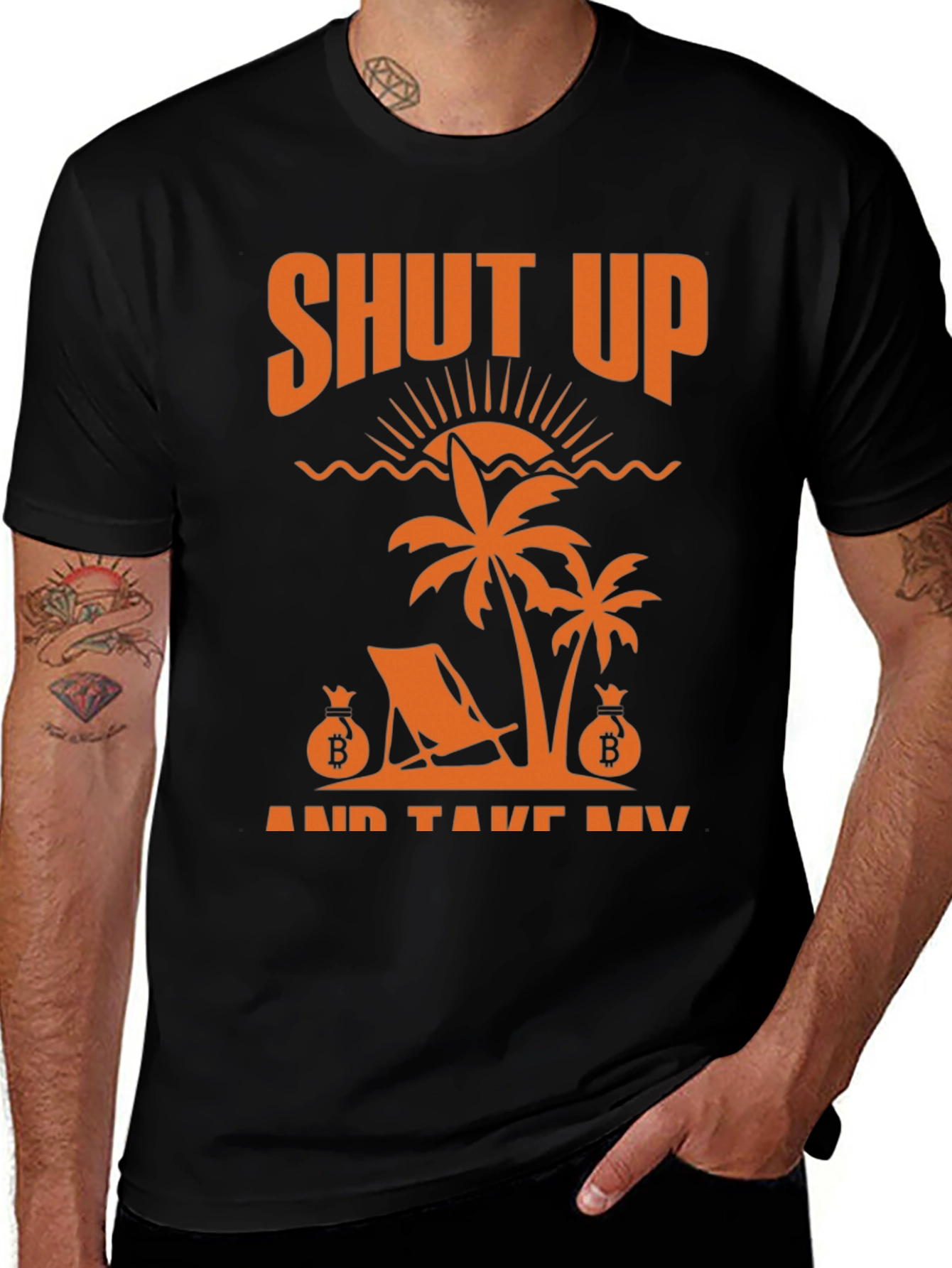 Variant 4 of Shut Up And Take My Bitcoin T-Shirt