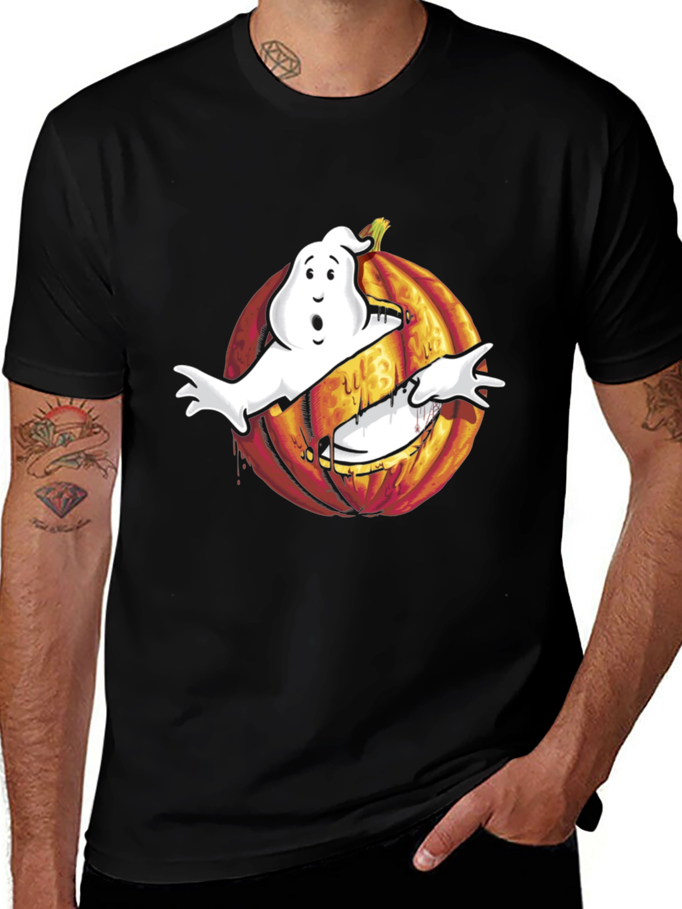 Ghostbuster Pumpkin Halloween T-Shirt