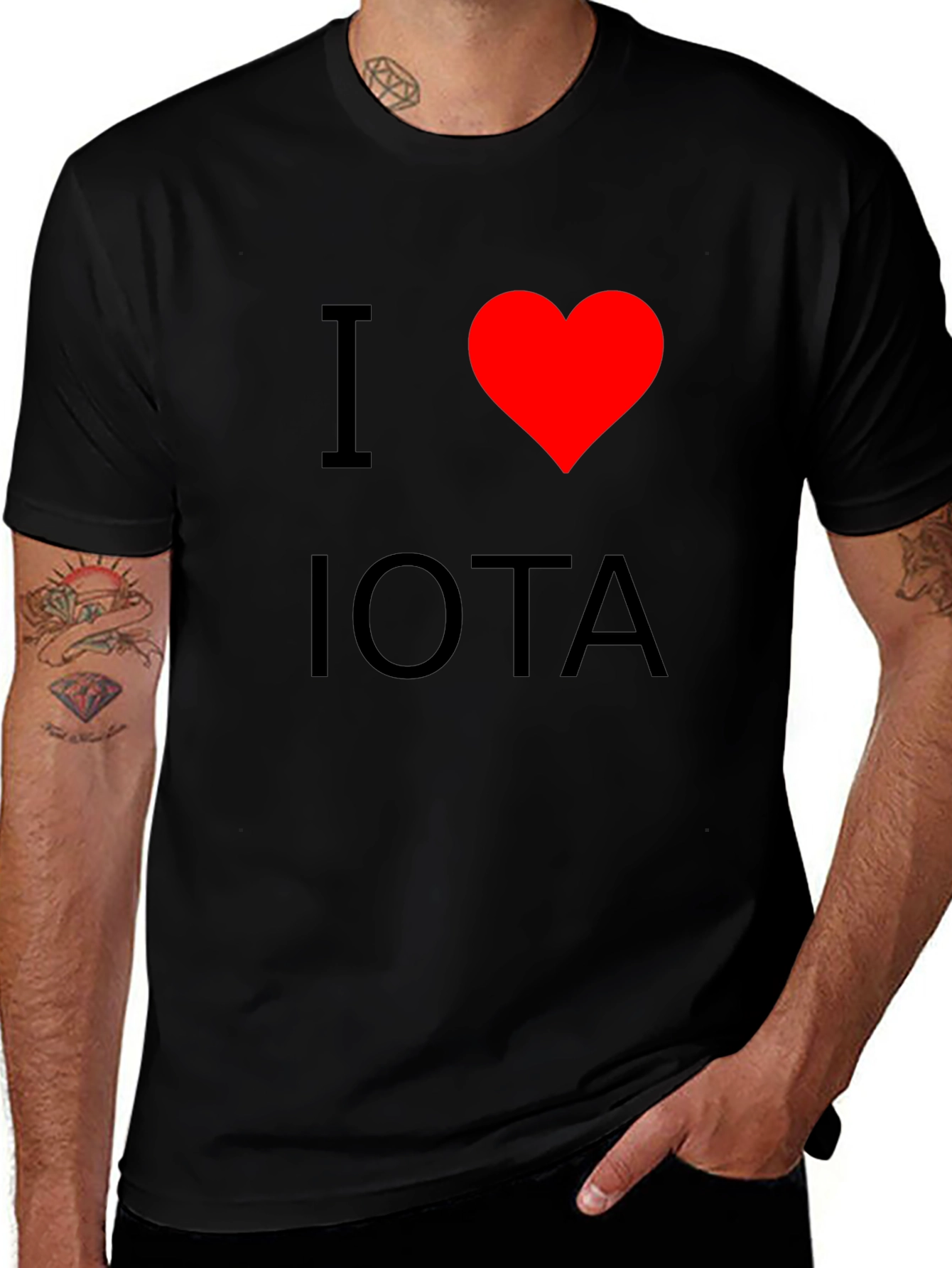 I Heart IOTA Black Graphic Tee