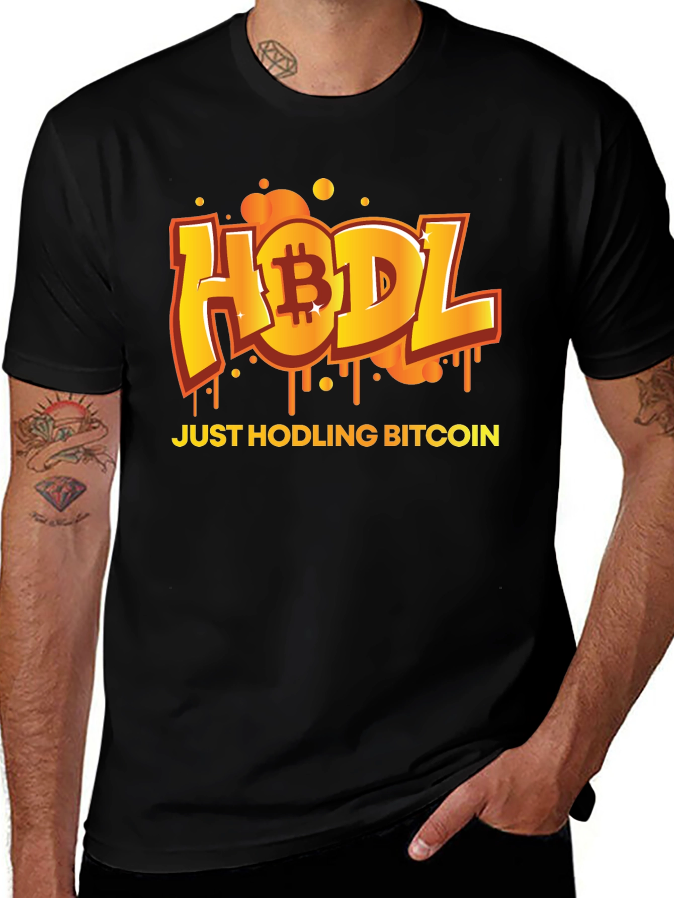 Variant 2 of HODL Bitcoin Black T-Shirt - Crypto Currency Tee