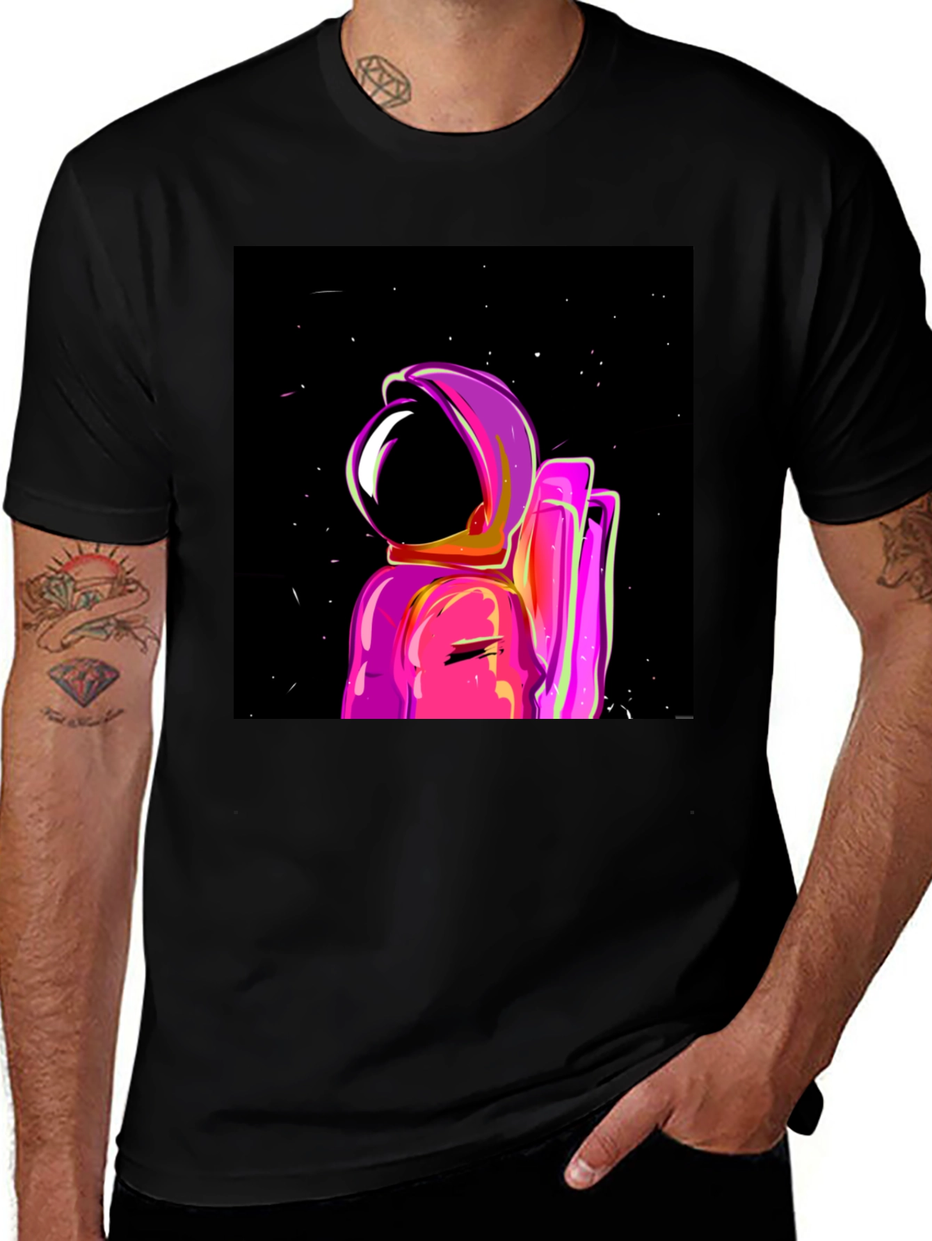 Variant 4 of Astronaut Graphic Tee - Stylish Space Design