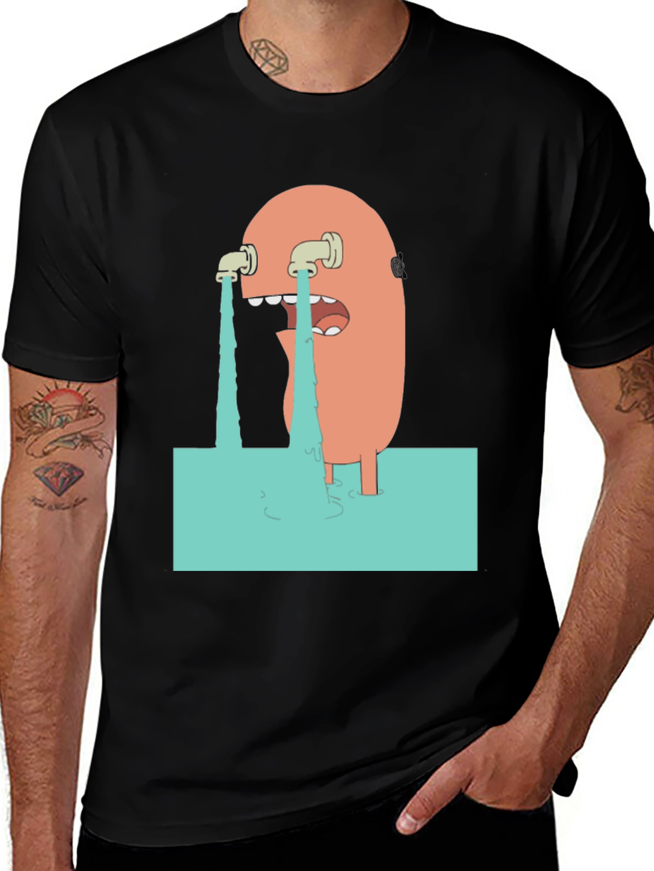 Variant 17 of Tears of a Cartoon Black T-Shirt