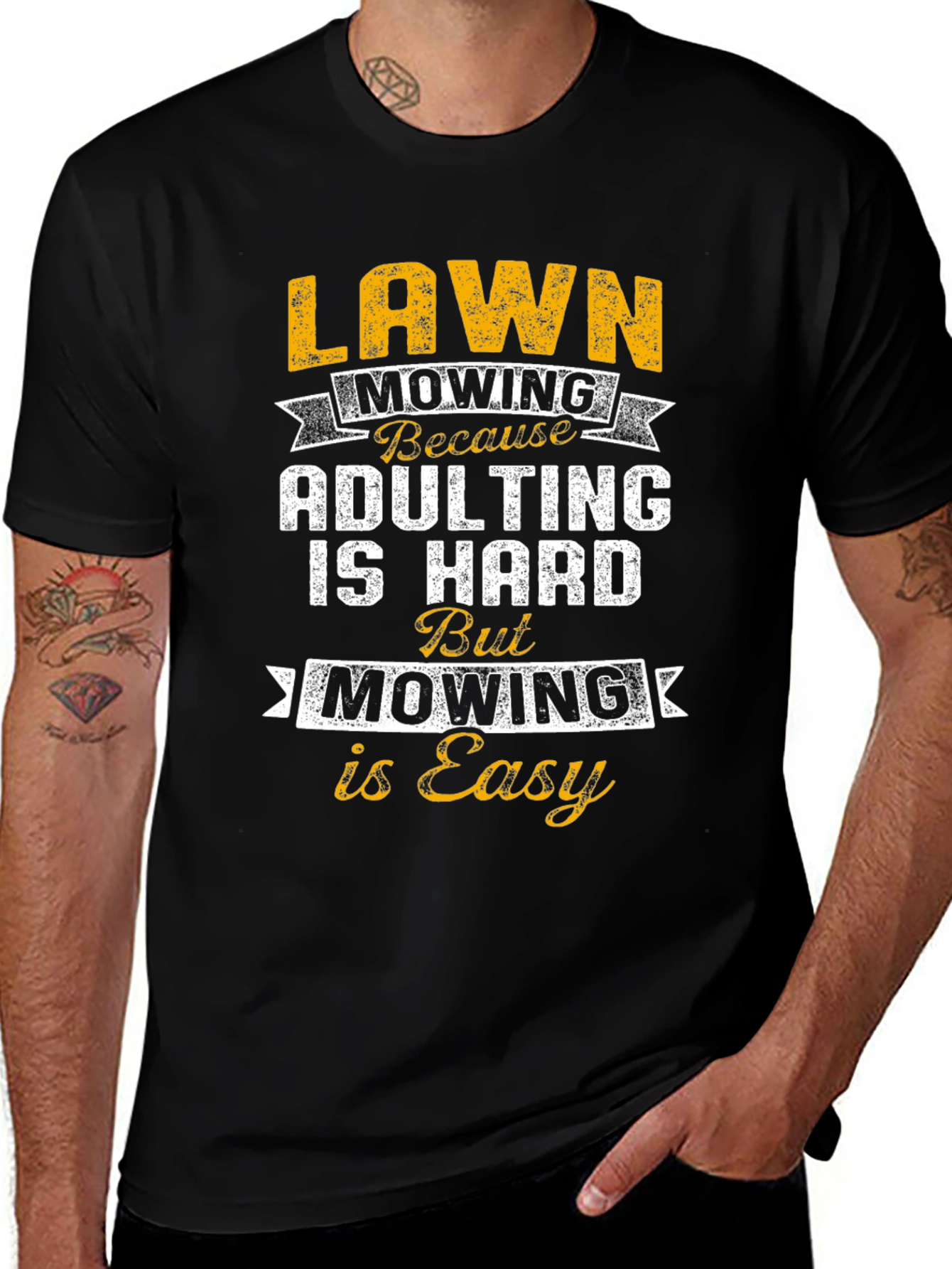 Variant 12 of Lawn Mowing Adulting Humor T-Shirt