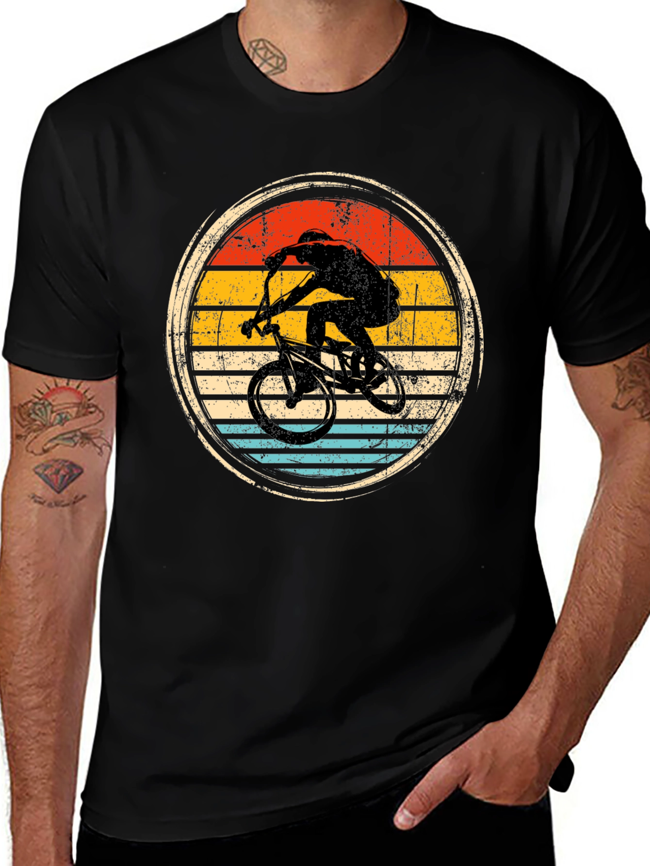 Variant 27 of Vintage Style Biker T-Shirt - Retro Cycling Design
