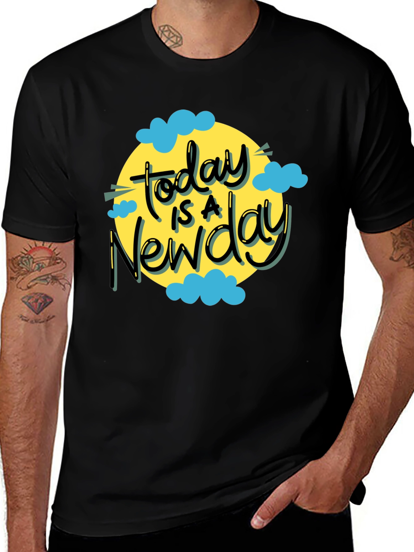 Variant 18 of Today is a New Day T-Shirt - Black