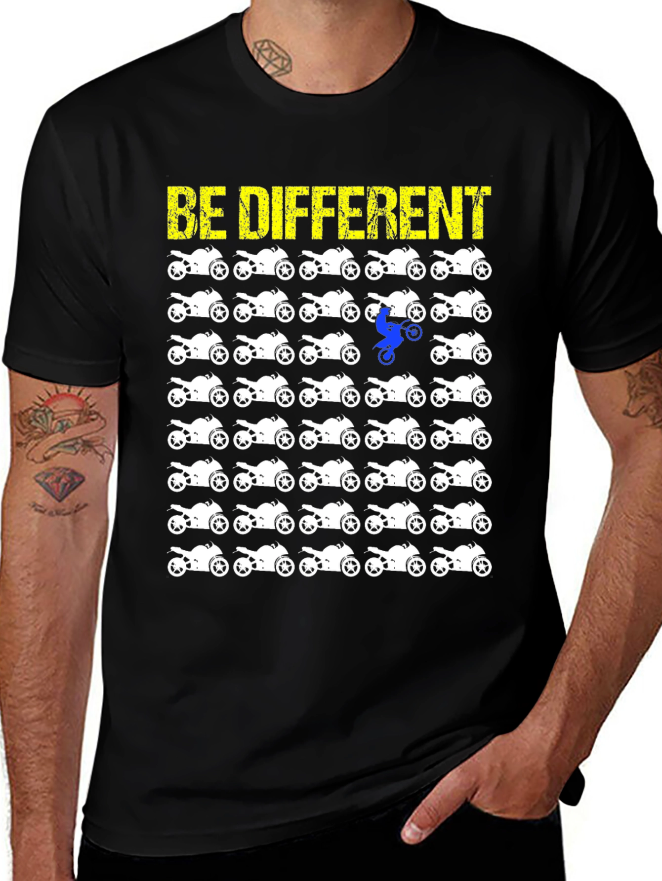 Variant 18 of Be Different Motorcycle T-Shirt Unique Biker Tee