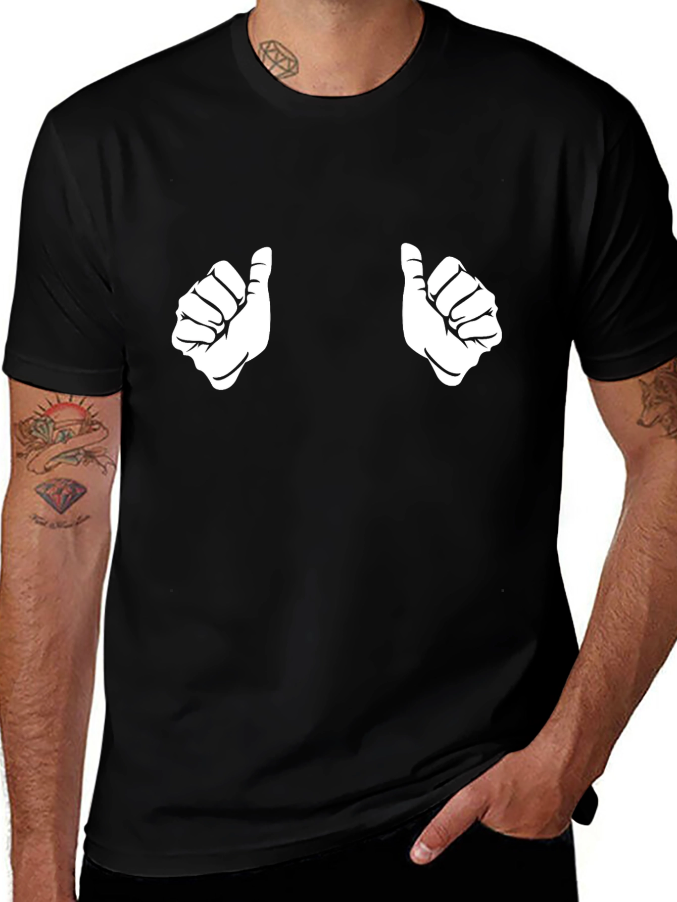 Variant 29 of Thumbs Up Graphic Tee - Funny Novelty Shirt