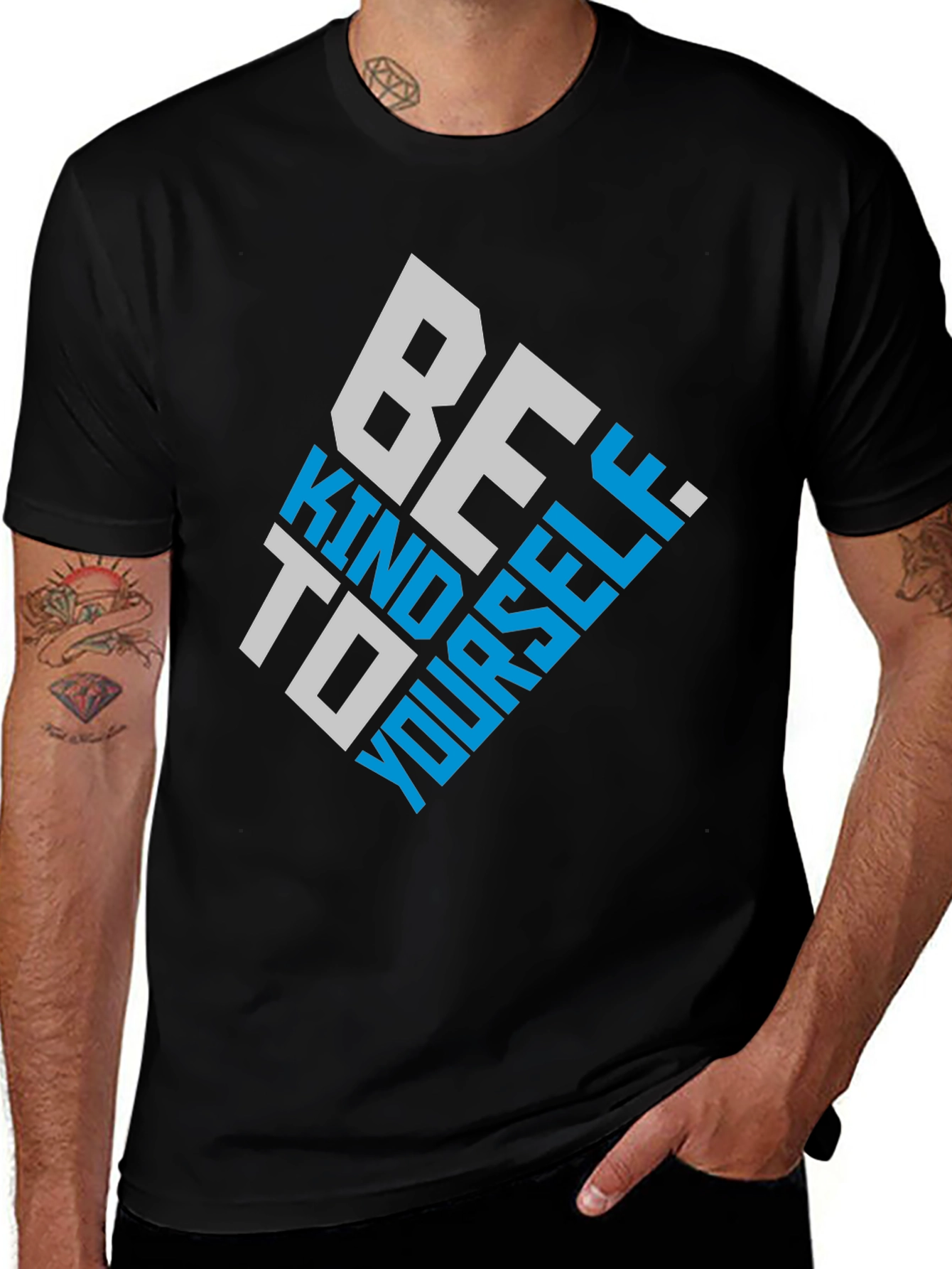 Variant 30 of Be Kind To Yourself Black Graphic Tee