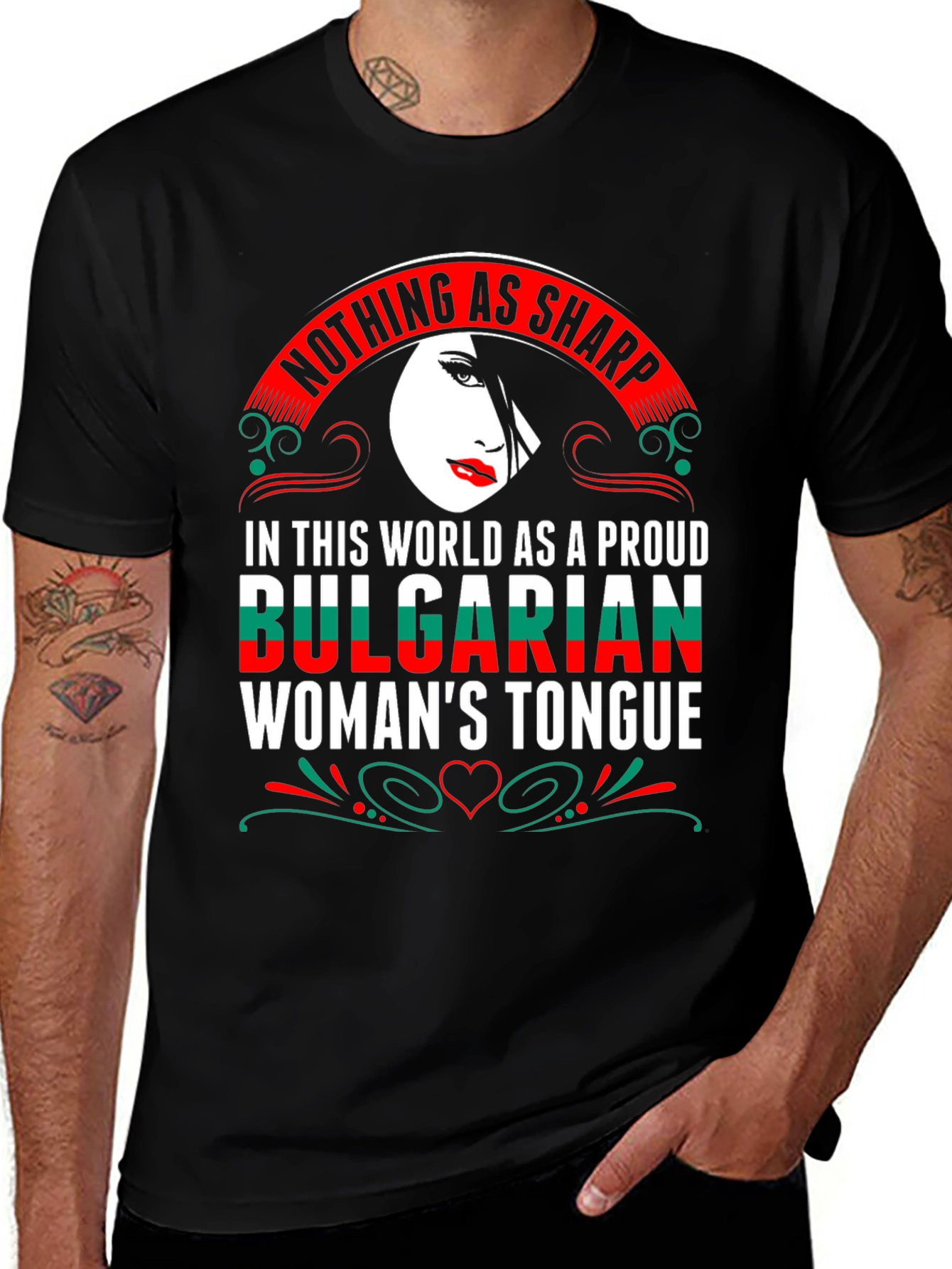 Proud Bulgarian Woman's Tongue Graphic Tee