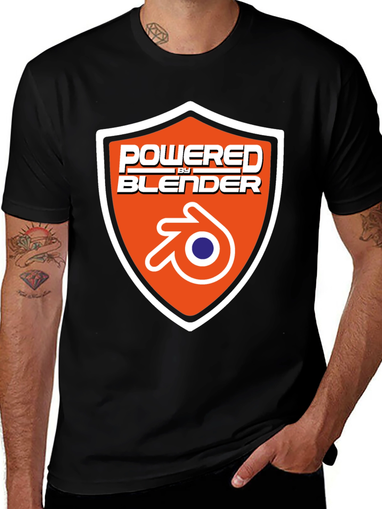 Powered by Blender Graphic T-Shirt - Black