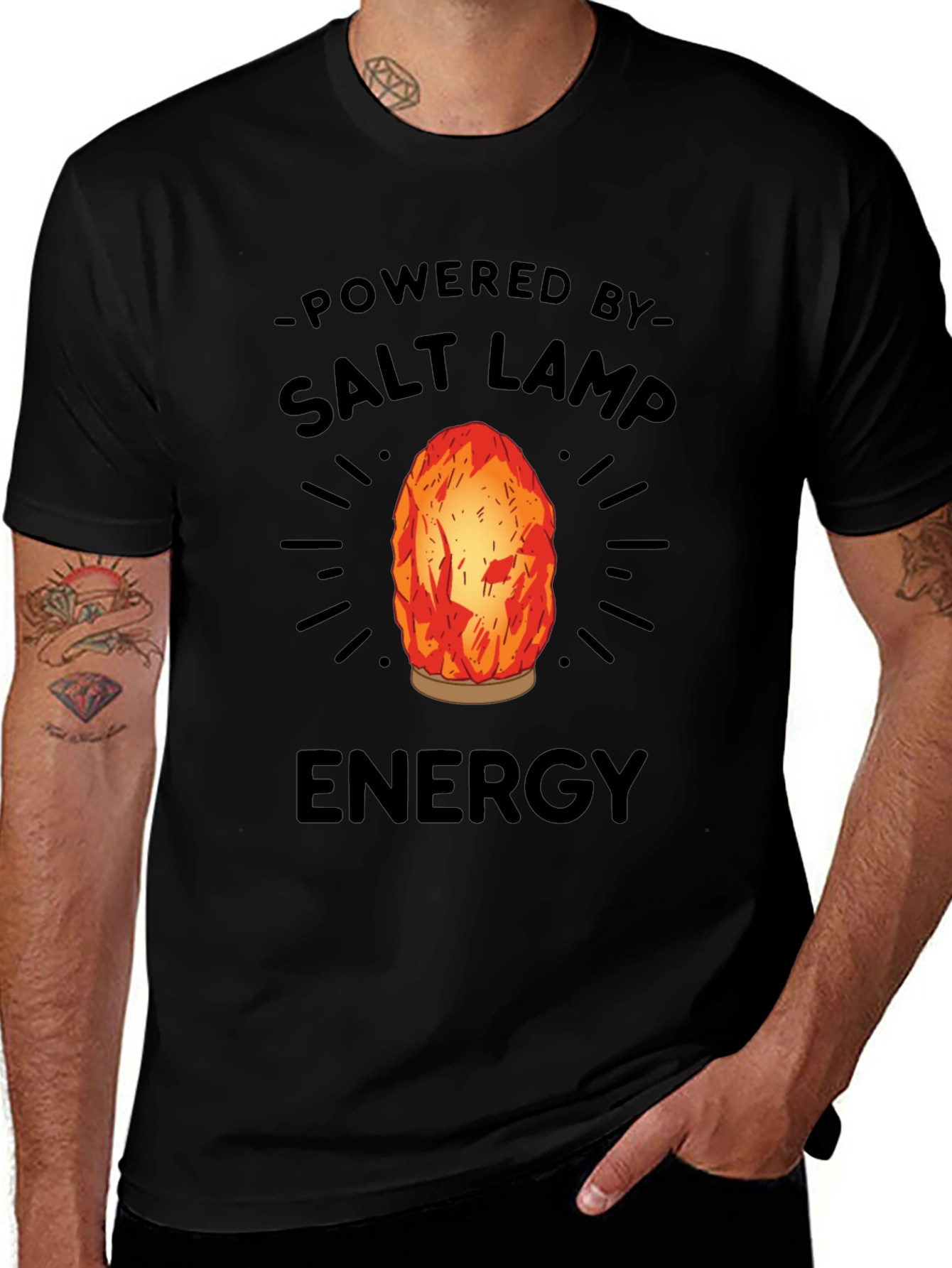 Variant 9 of Powered By Salt Lamp Energy Graphic Tee