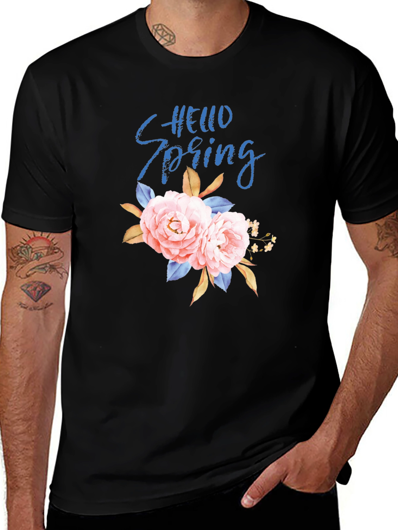 Variant 10 of Hello Spring Floral Graphic Tee