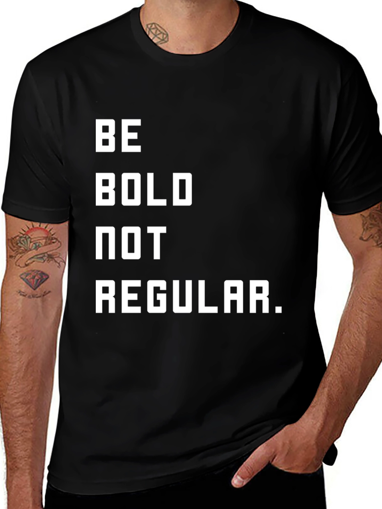 Variant 5 of Be Bold T-Shirt: Black Graphic Tee