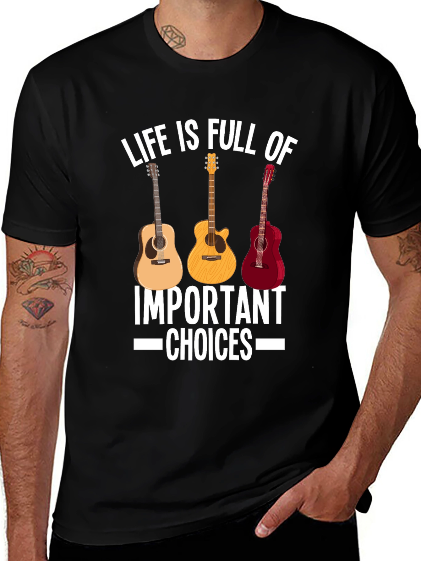 Variant 17 of Guitar Choice T-Shirt - Life Is Full of Important Choices
