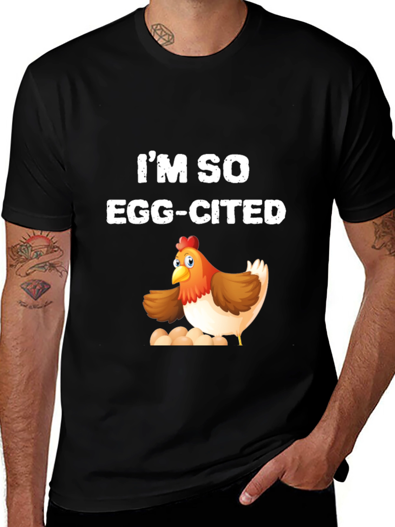 I'm So Egg-Cited T-Shirt - Chicken Lover Tee