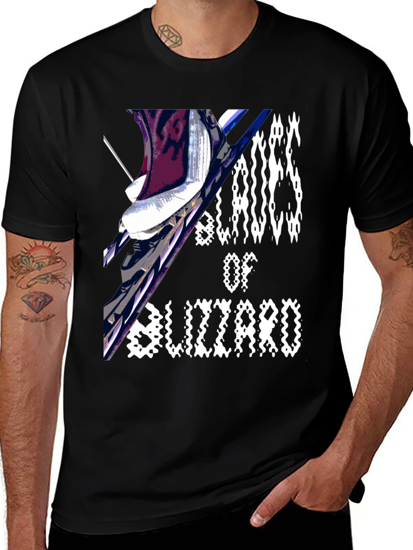 Variant 17 of Blades of Blizzard Black Graphic Tee