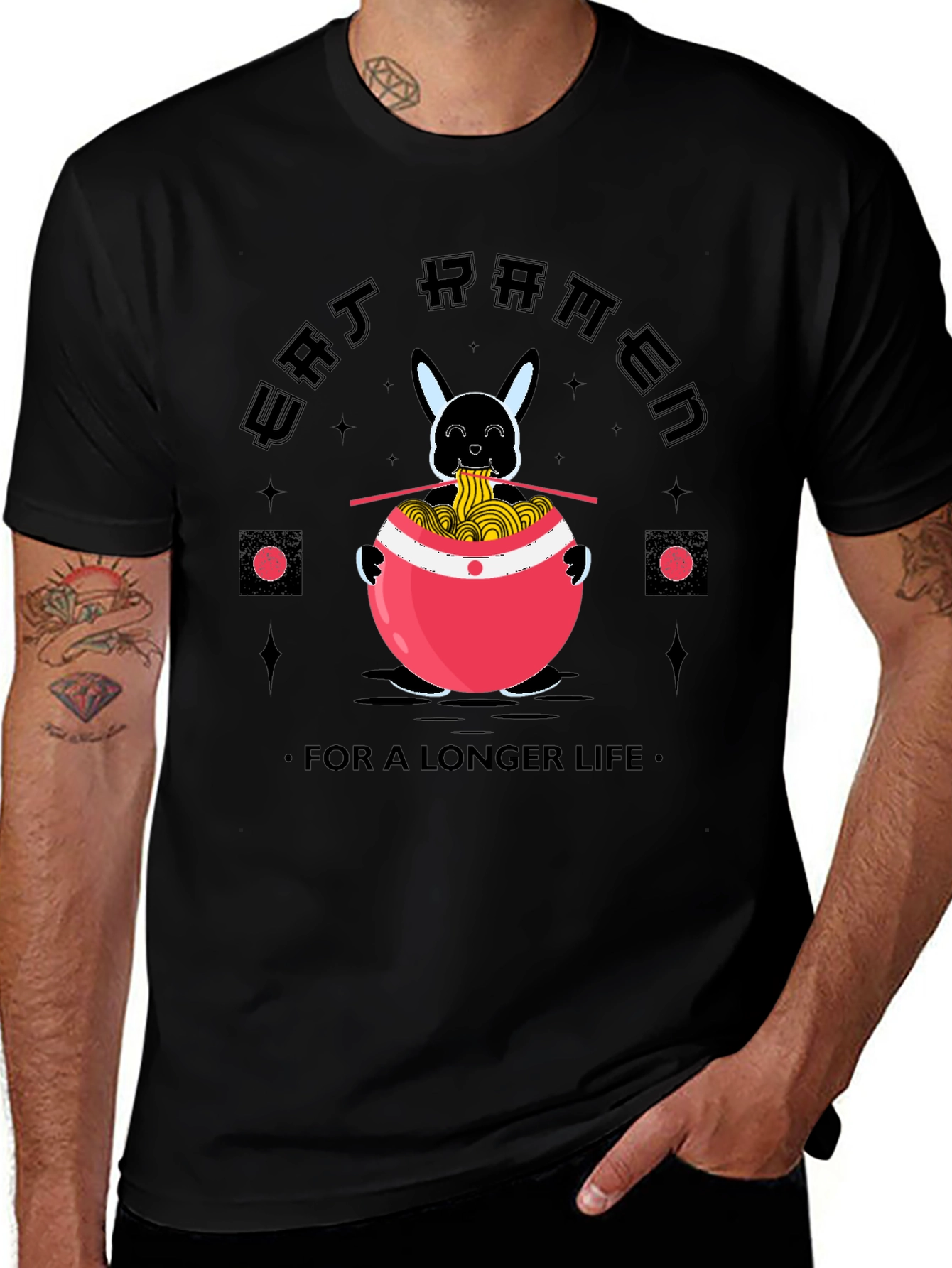 Eat Ramen for a Longer Life Funny T-Shirt